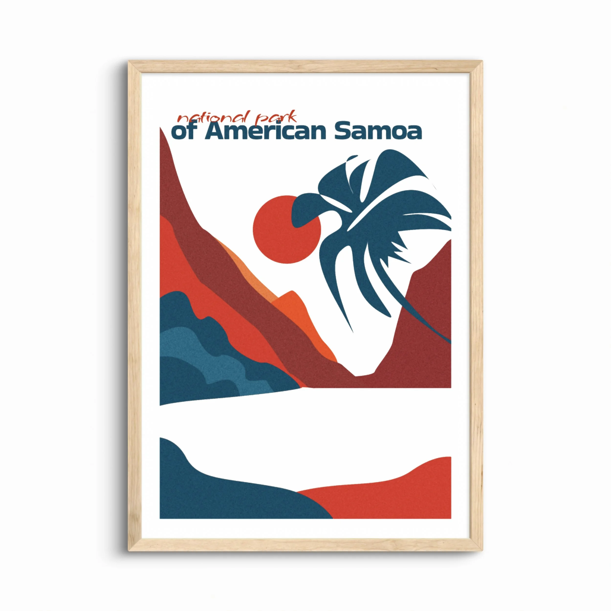 American Samoa National Park Poster — Boho Wall Art