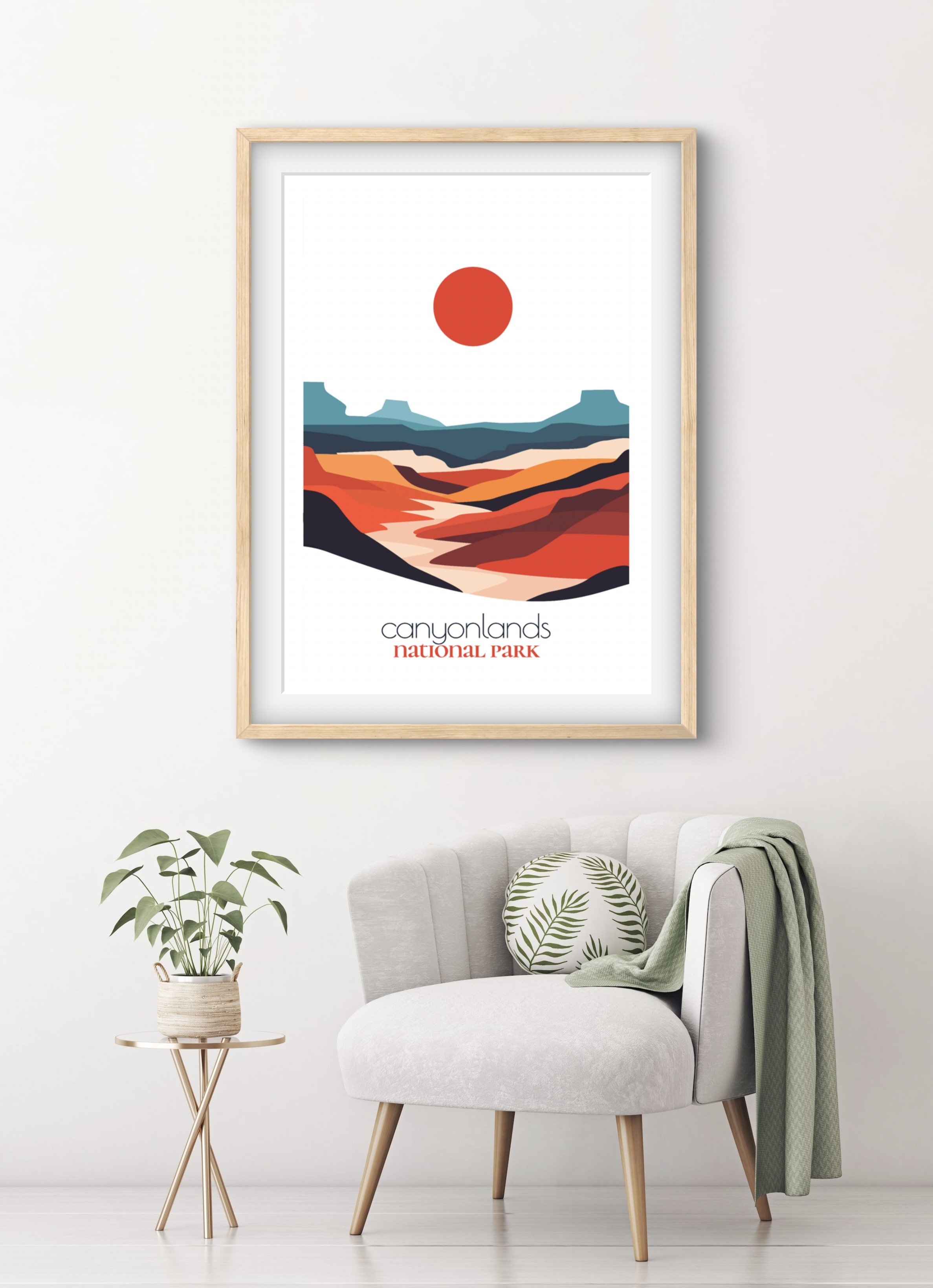 Original Canyonlands national park poster from the ReTravell studio collection