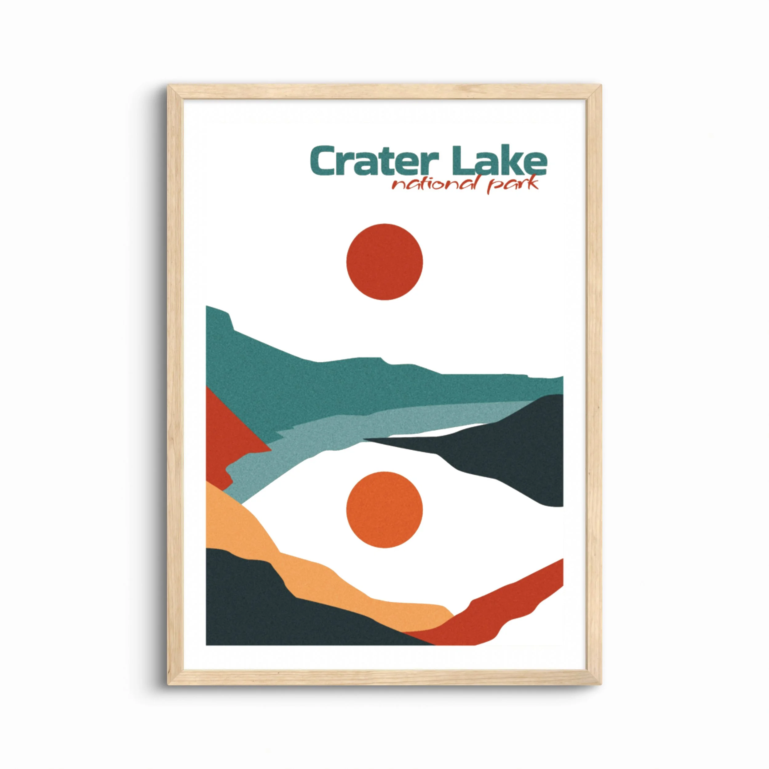 Crater Lake National Park Poster — Boho Wall Art