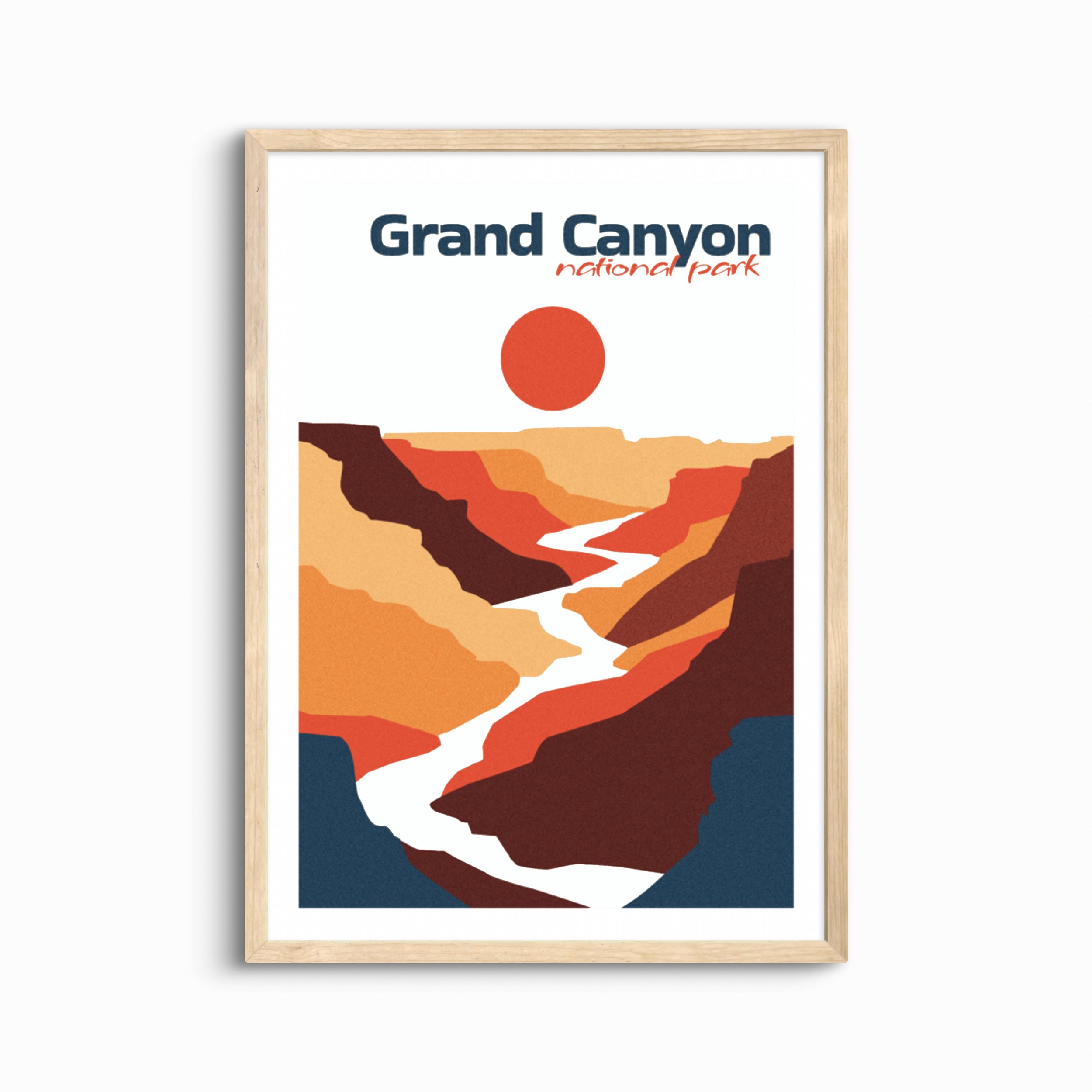 Grand Canyon National Park Print — Mid-Century Modern Wall Art