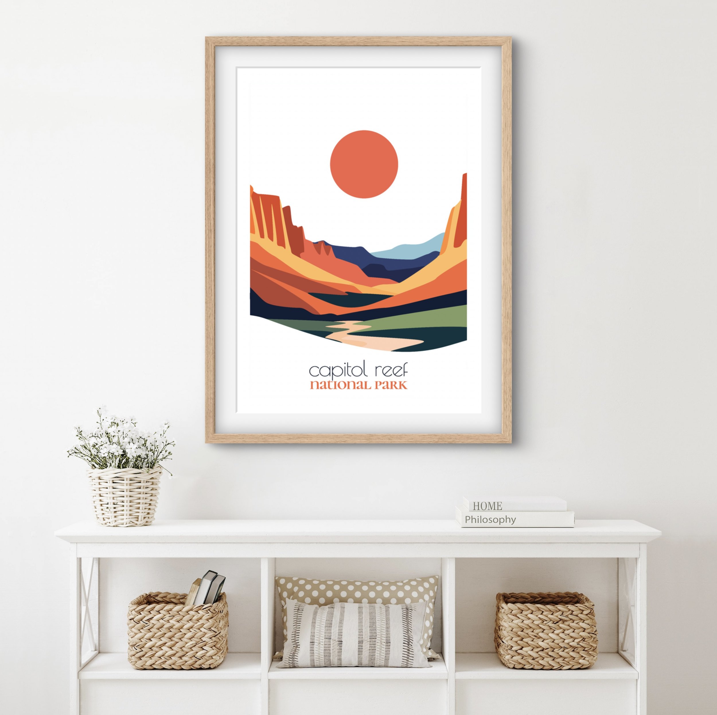 Perfect capitol reef travel print gift for national park lovers and hikers