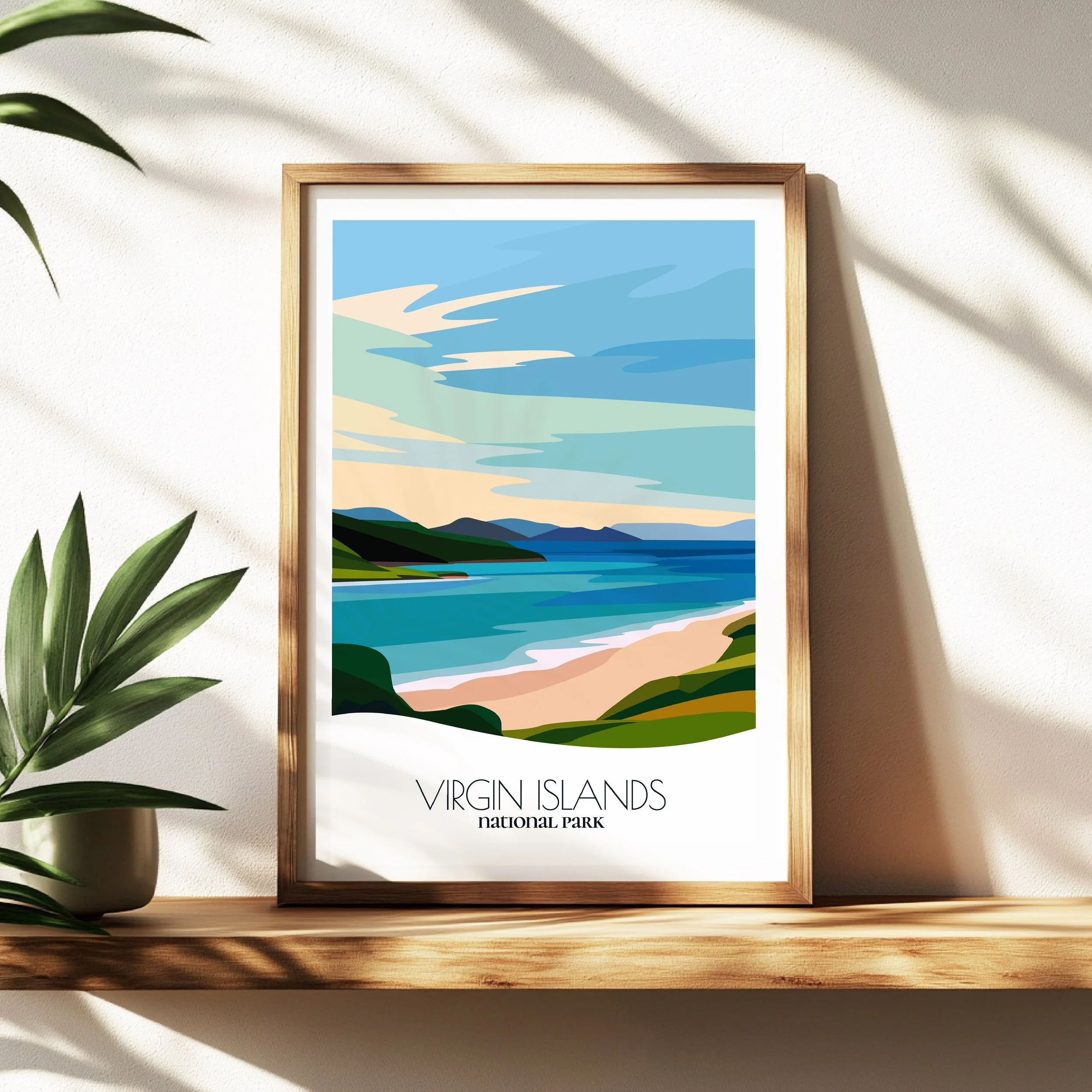 Wall art print of Virgin Islands National Park for interior decor; high quality print in Virgin Islands.