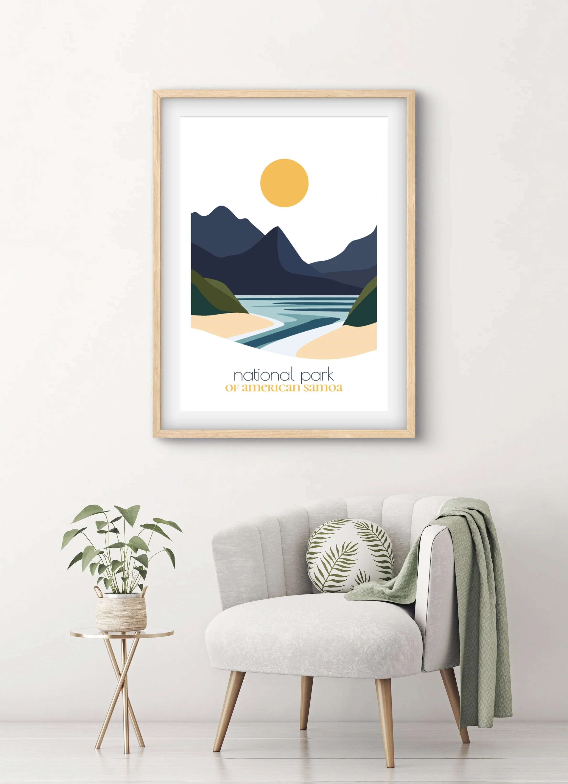 Perfect american samoa travel print gift for national park lovers and hikers
