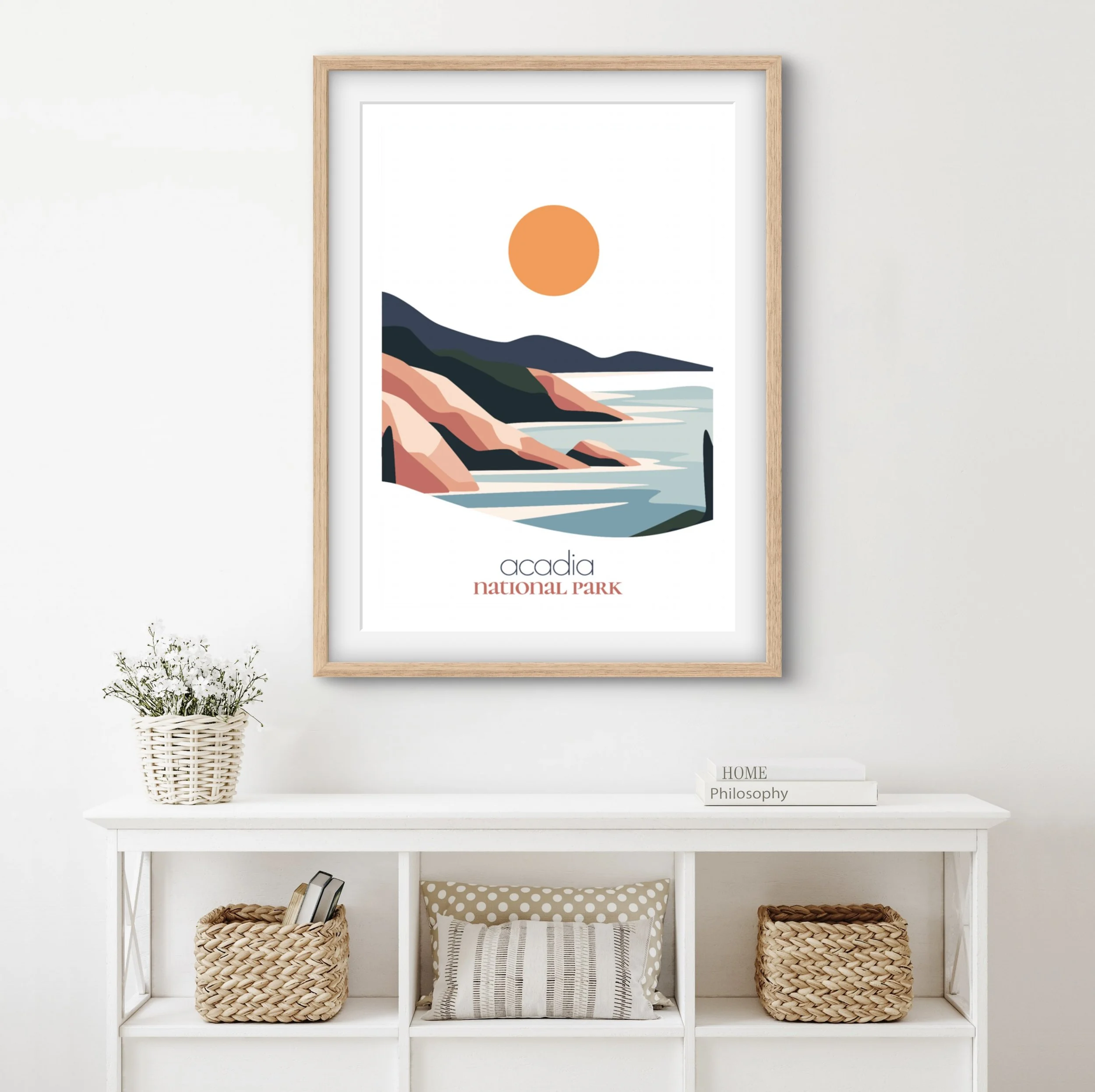 Perfect Acadia travel print gift for national park lovers and hikers