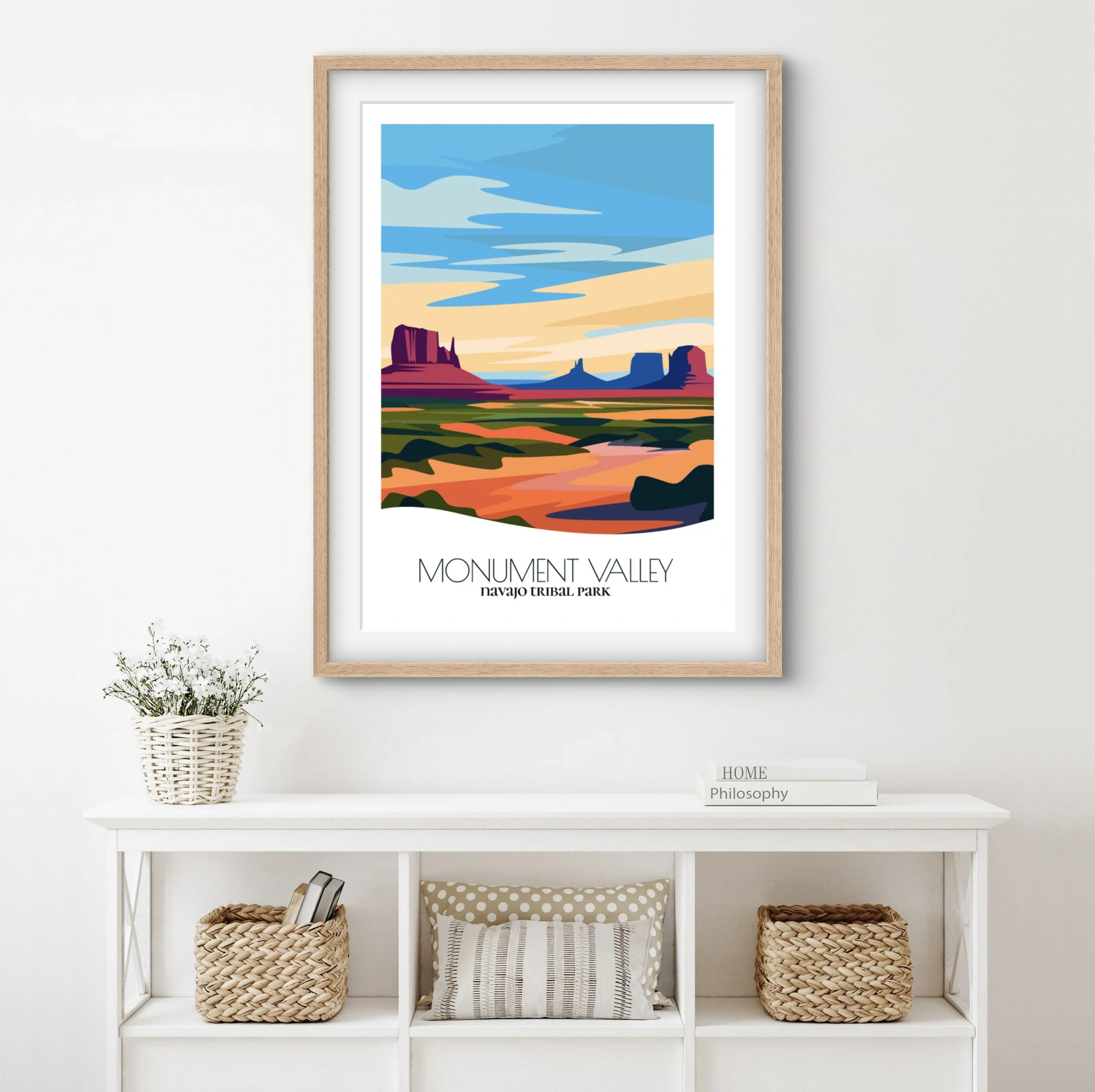 Home decor poster of Monument Valley , premium print quality for stylish Utah - Arizona interiors.