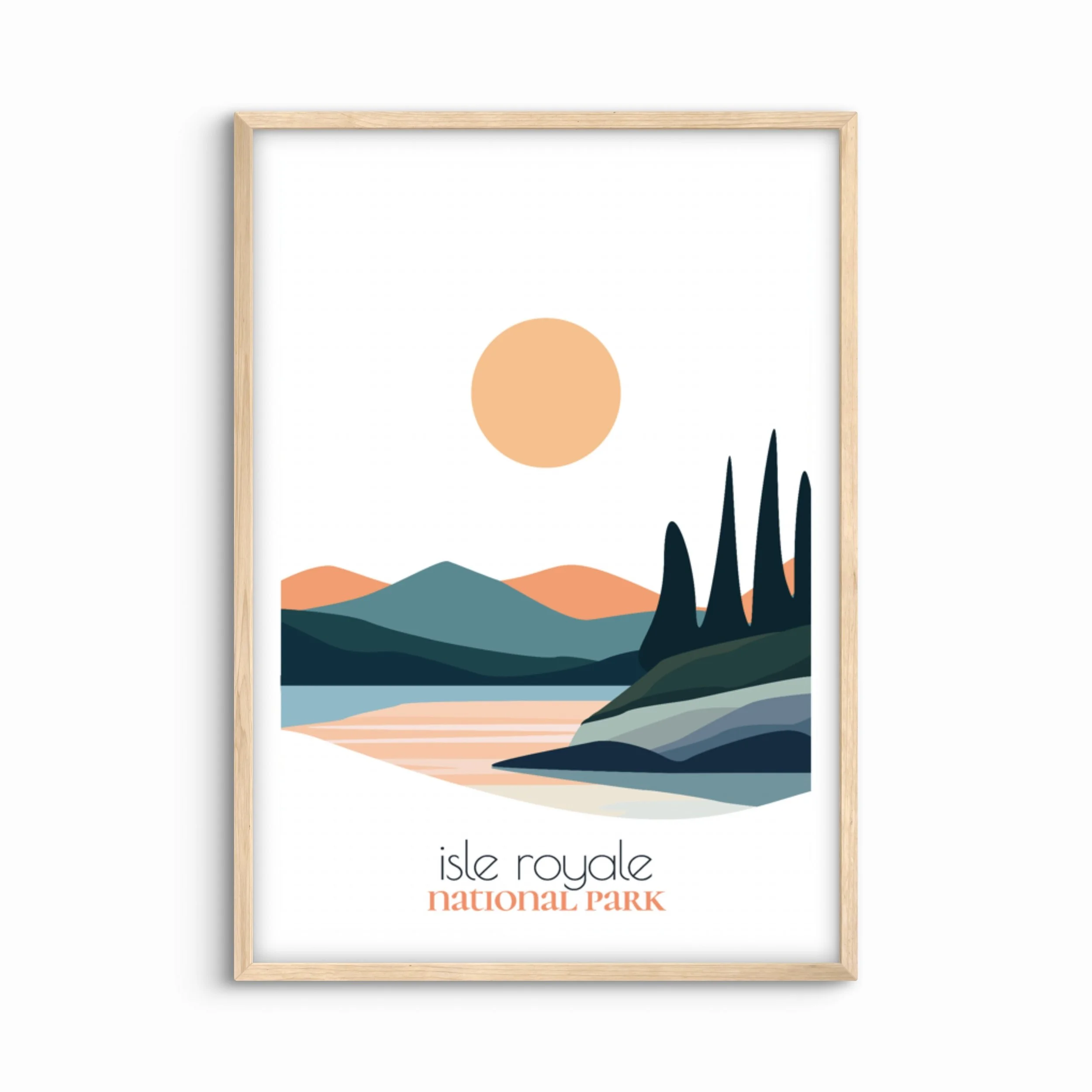 Isle Royale National Park Travel Poster