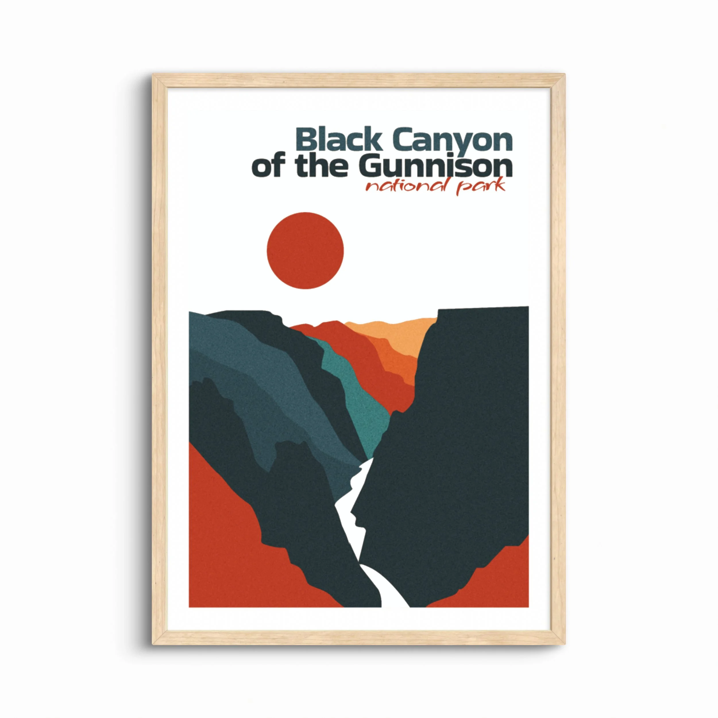 Black Canyon of the Gunnison National Park Poster — Boho Wall Art