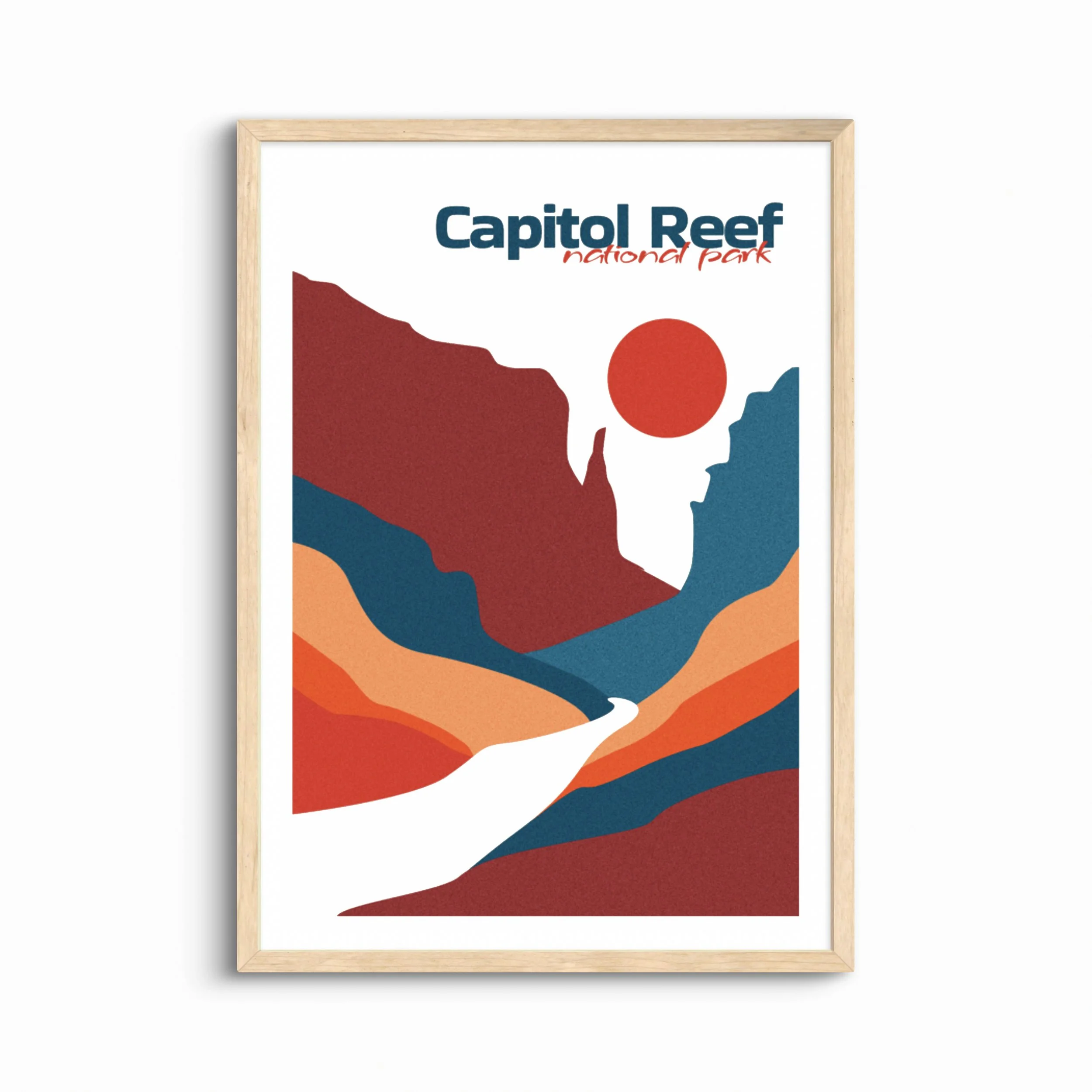 Capitol Reef National Park Print — Mid-Century Modern Wall Art