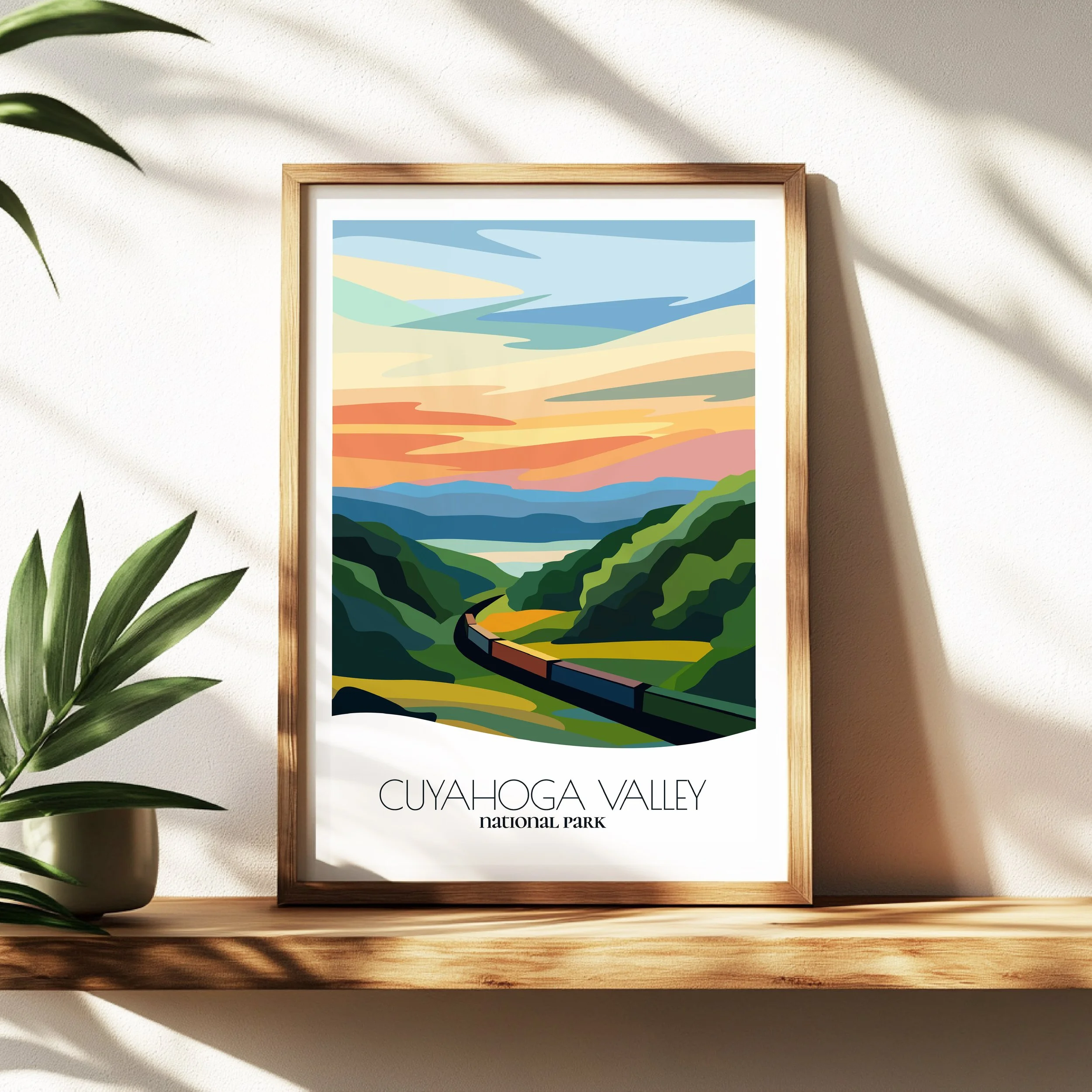 Wall art print of Cuyahoga Valley National Park for interior decor; high quality print in Ohio.