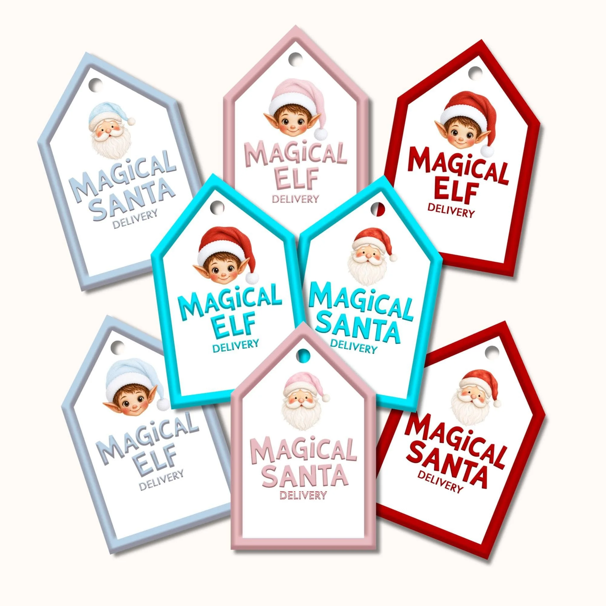 Elf/Santa Jellies Delivery Acrylic Tag