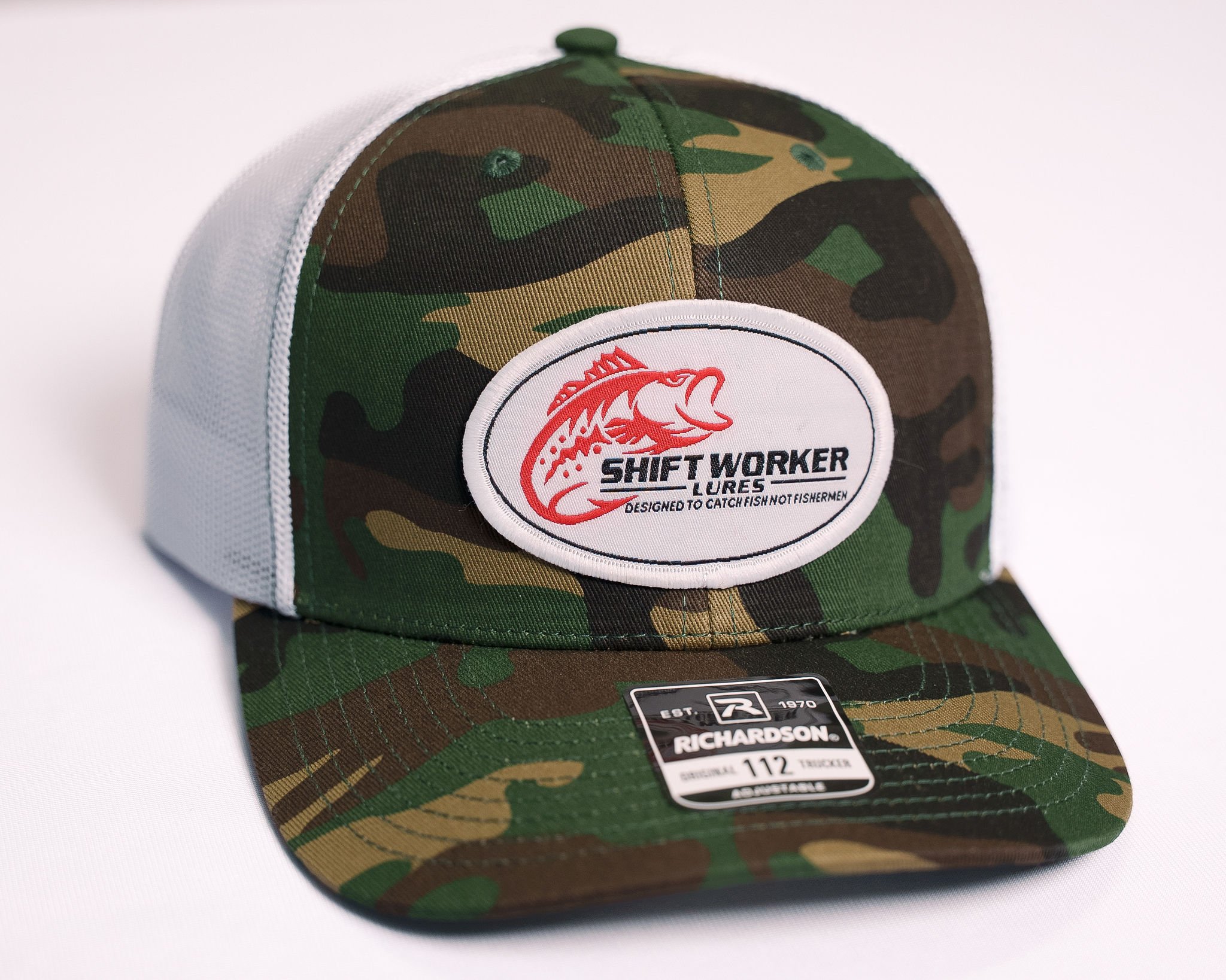 Oval Patch | Woodland Camo/White