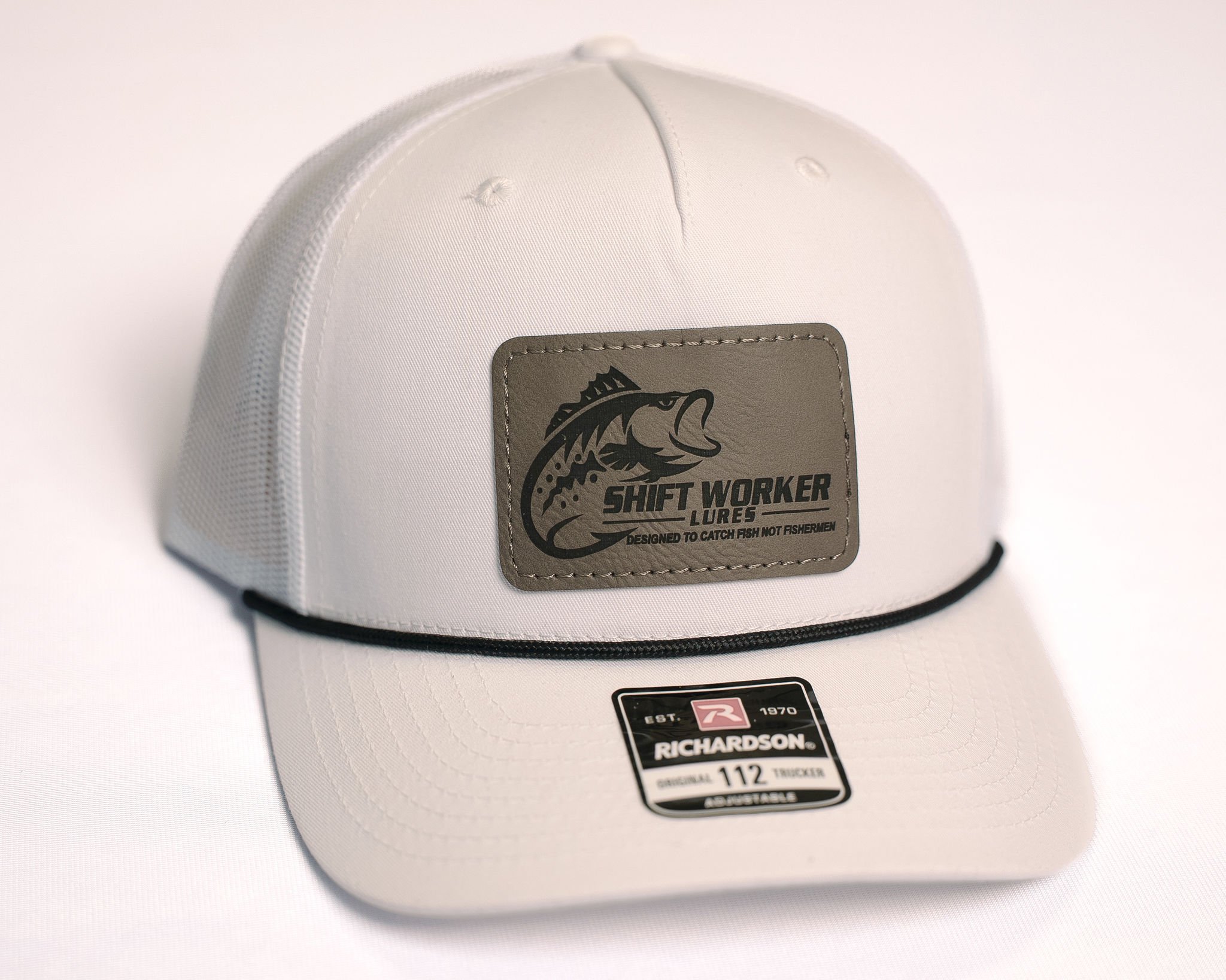 SWL Leather Patch- White/White