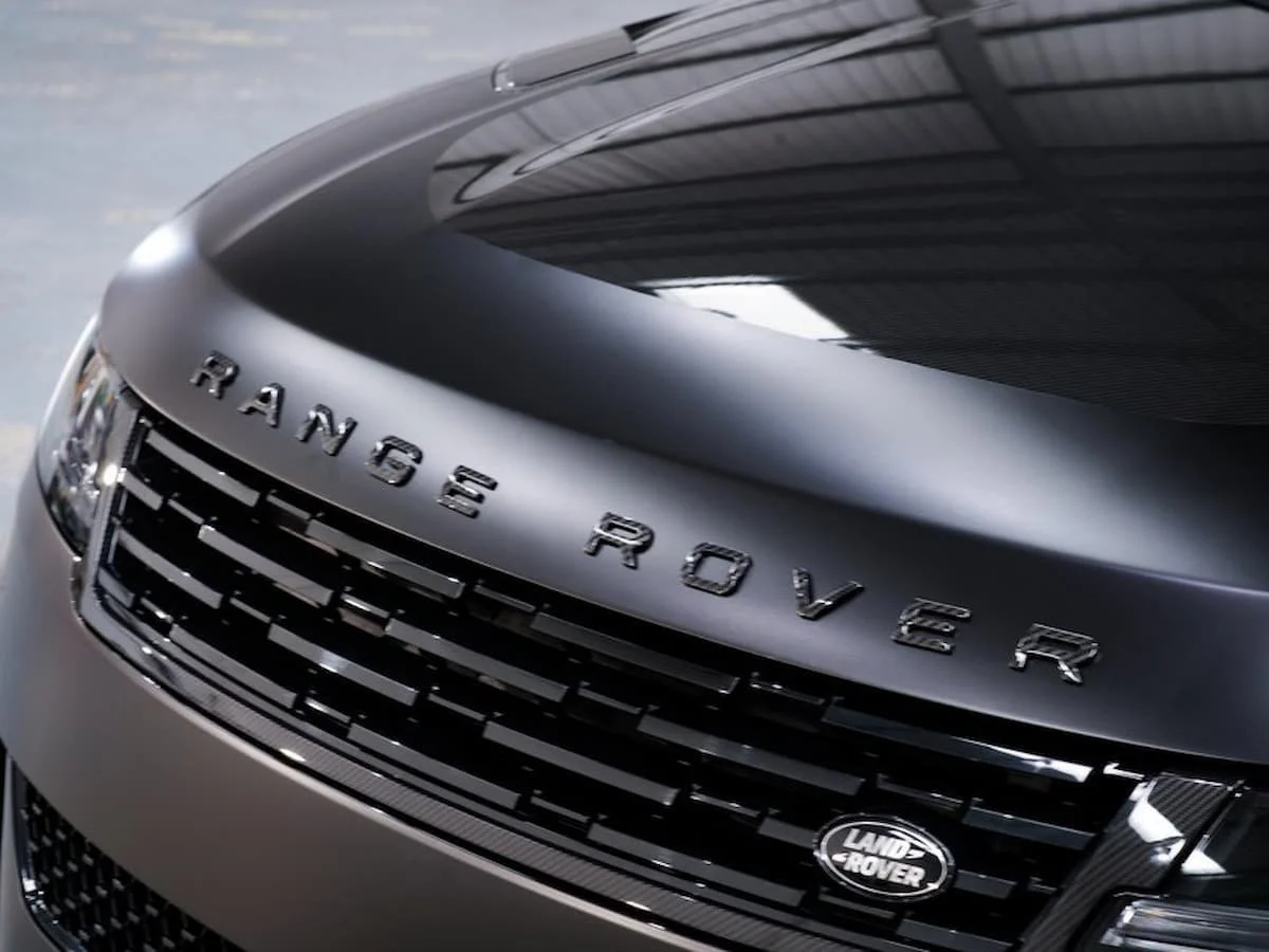Range Rover Sport SV Edition One bonnet and grille with custom pattern joining matte and gloss PPF at Lucid PPF Leeds