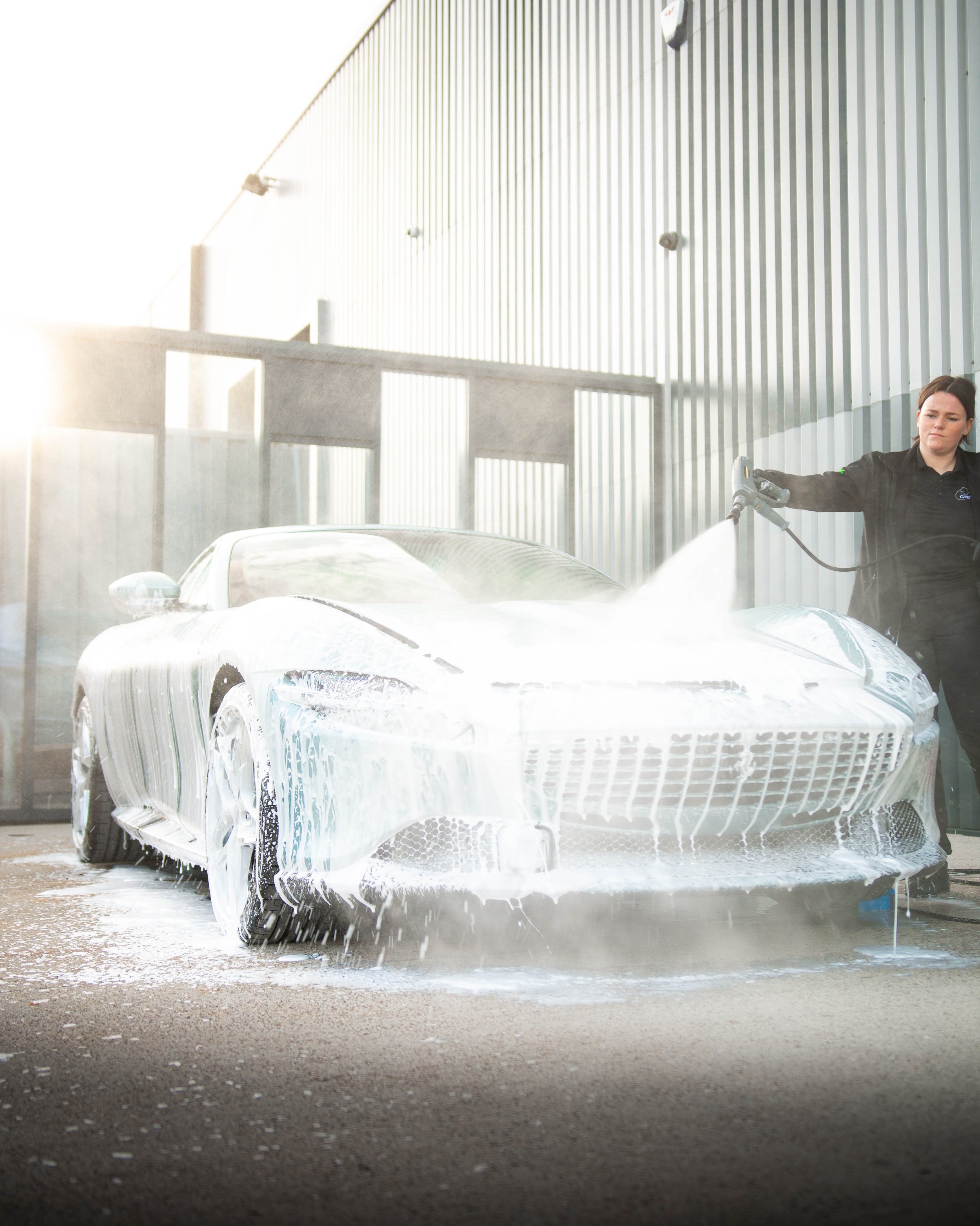 Ferrari getting washed before ppf installation 3.jpg