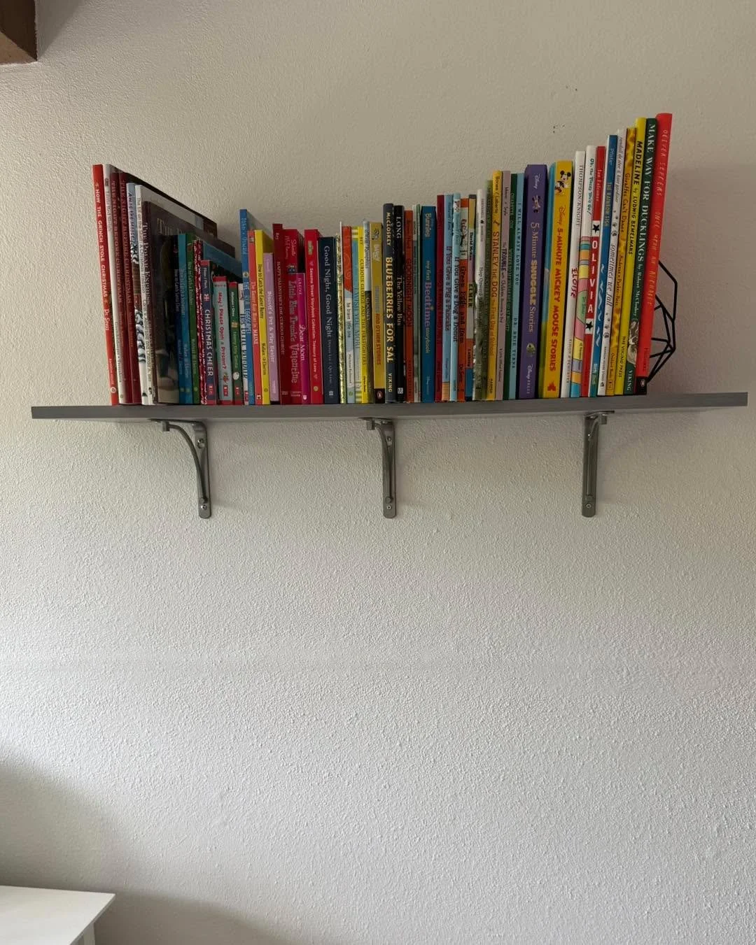 Book shelf installed for a children&rsquo;s room