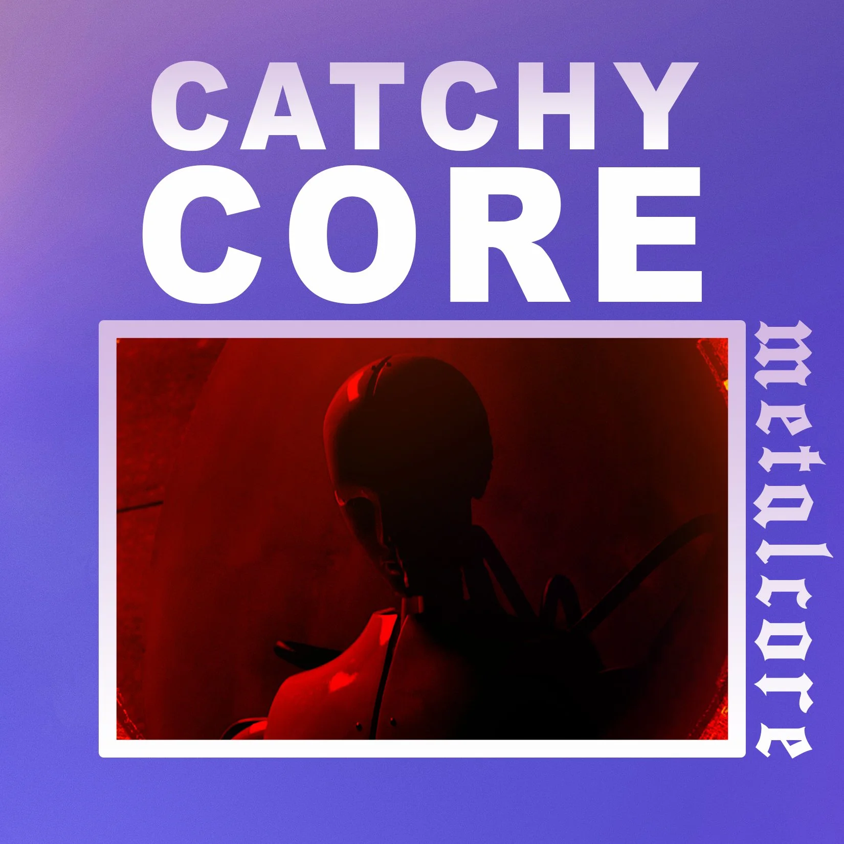 Book cover titled 'Catchy Core Mentoring' with an image of a black humanoid robot in a red-light setting.