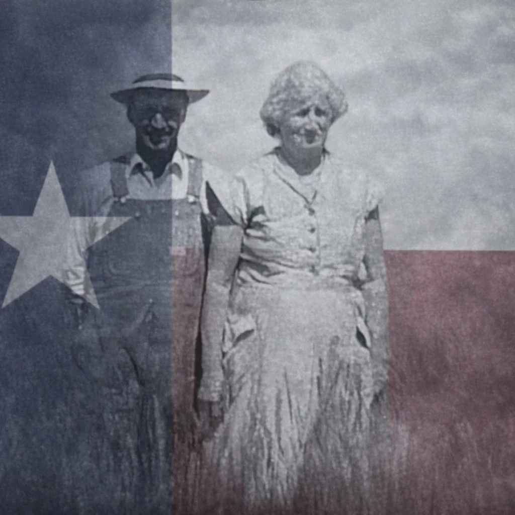 In honor of Texas Independence Day, and our latest Texas wine release - Caprock Dust. 

Henry and Maude Stovall were married in Wheeler, Texas in 1911. Not long after, they homesteaded 160 acres on the windswept Texas-New Mexico Caprock. With only a 