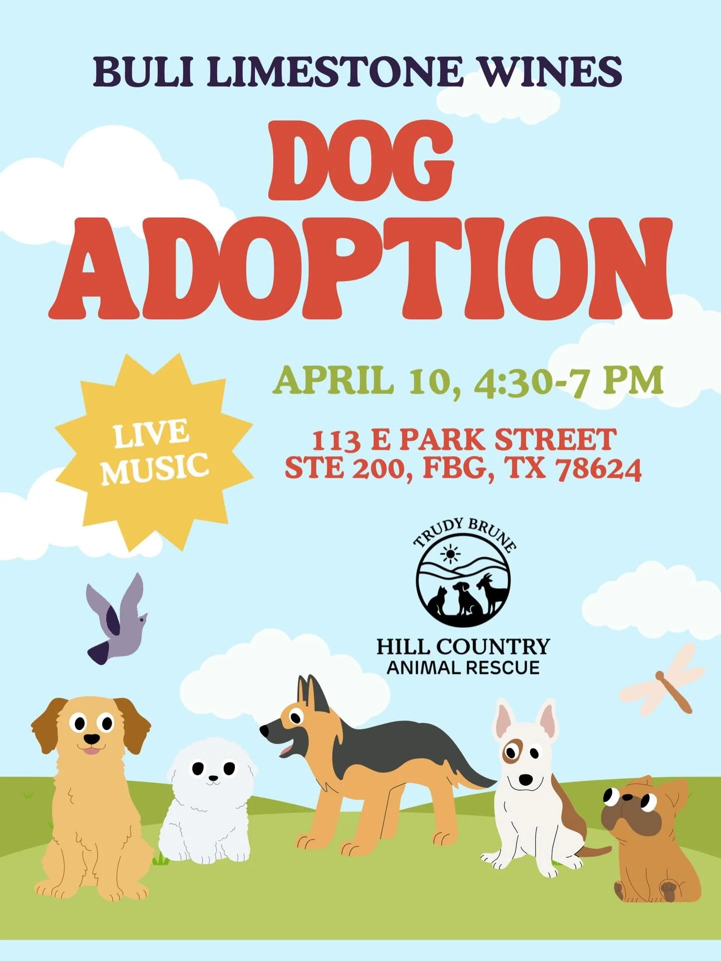Come out this Friday to help support Hill Country Animal Rescue from 4:30-7:00 and enjoy live music from Dan West!
