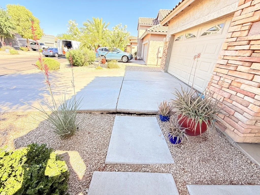 Picture showing an example a void, which happens when soil beneath a concrete slab erodes and creates and empty space