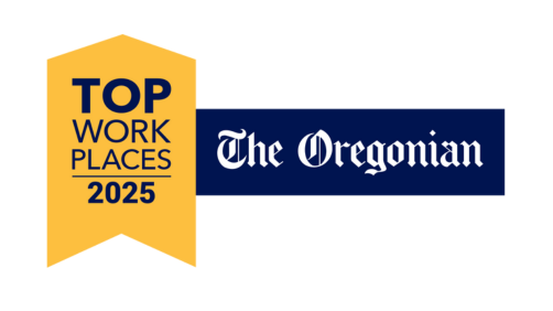 Top workplaces badge for The Oregonian 2025.