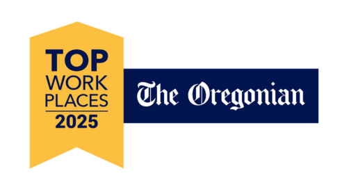 Top workplaces badge for The Oregonian 2025.