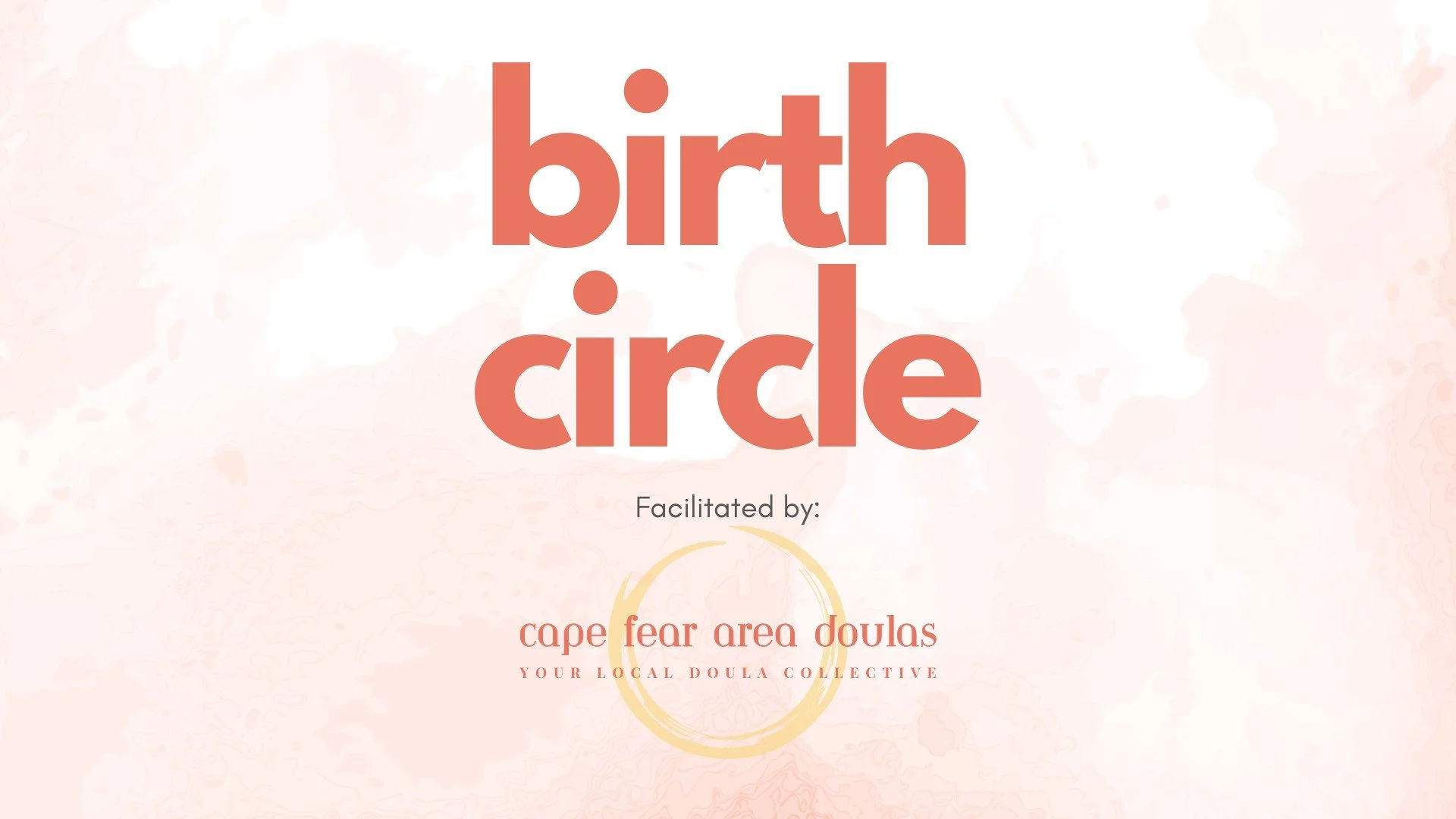 Birth support group flyer Wilmington NC