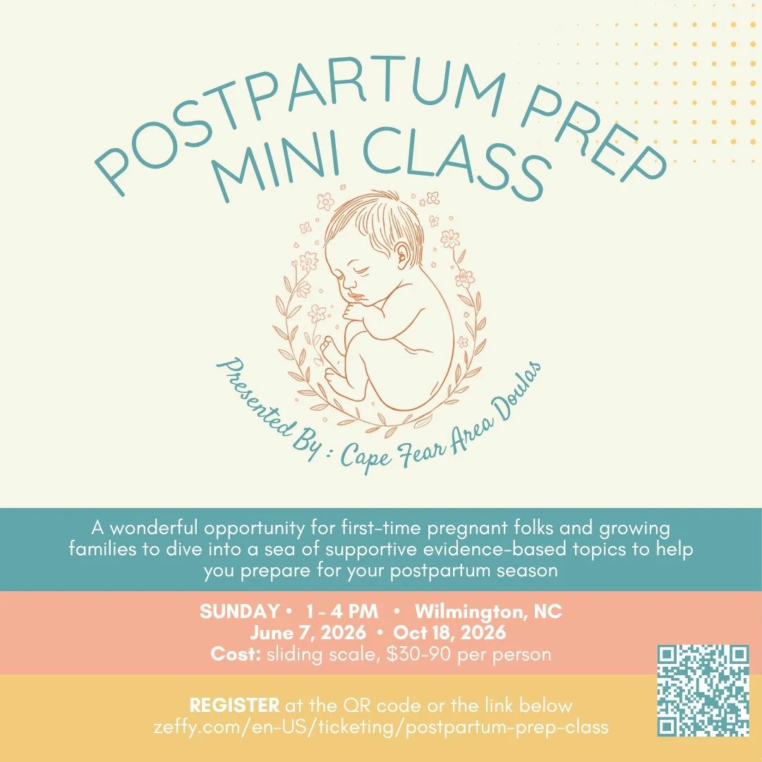 Postpartum is beautiful &mdash; and it can be tough.
That&rsquo;s why our Postpartum Prep Mini Class covers:
.
&bull; What to expect physically &amp; emotionally after birth
&bull; Newborn care basics
&bull; Comfort strategies for healing
&bull; Real