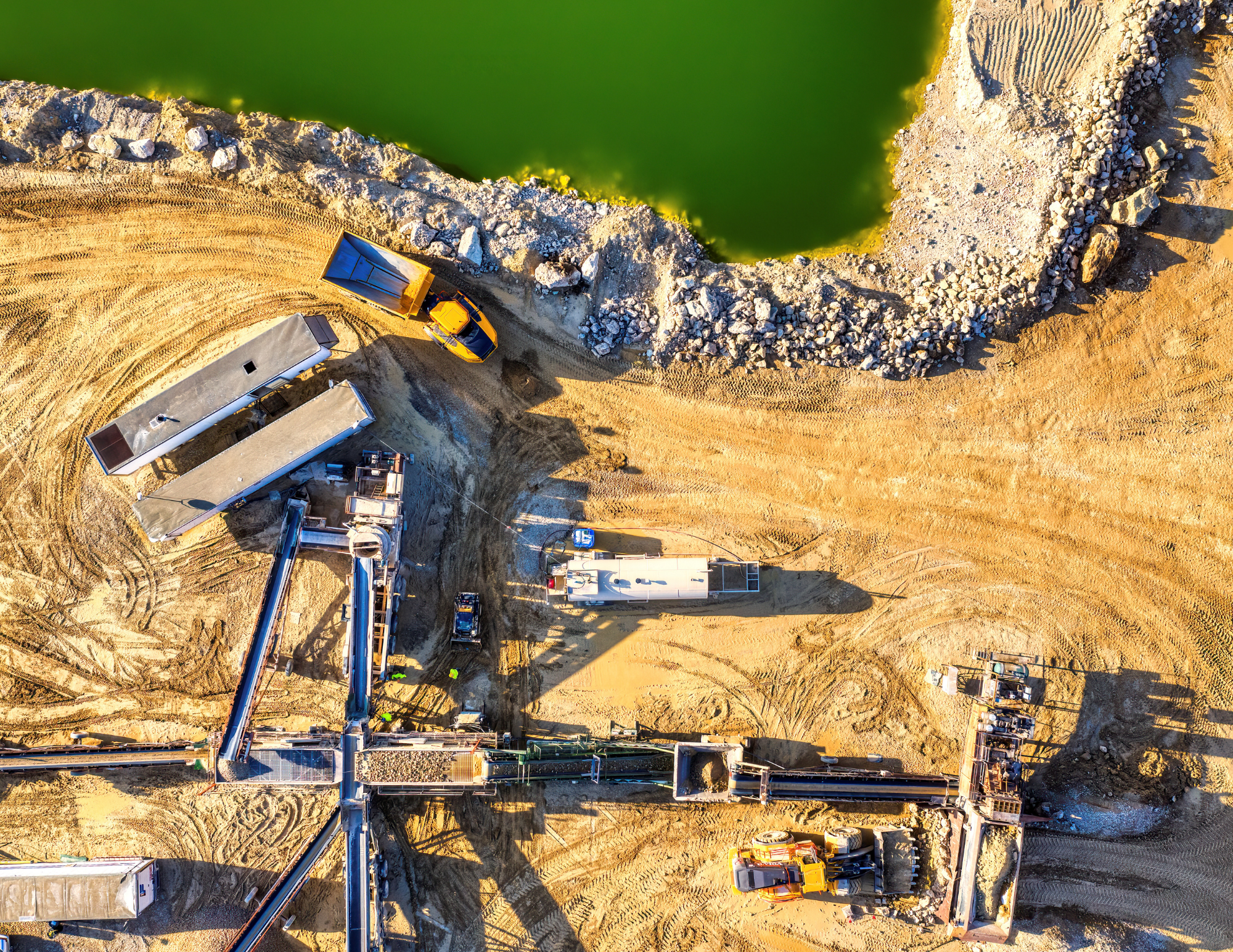 Industrial processing equipment used in aggregates and material handling operations