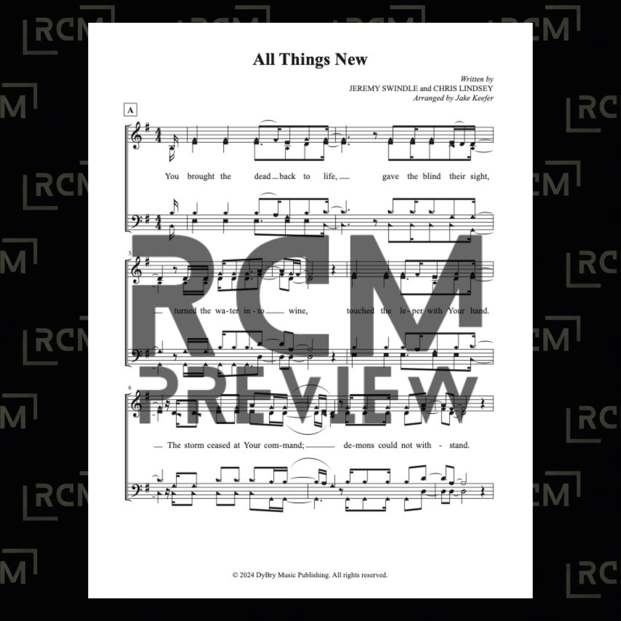 All Things New (Sheet Music)