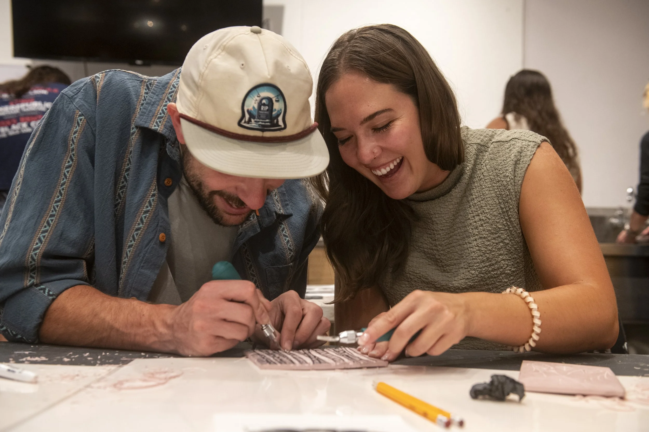 Creative Happy Hour! Linoleum Block Printing 