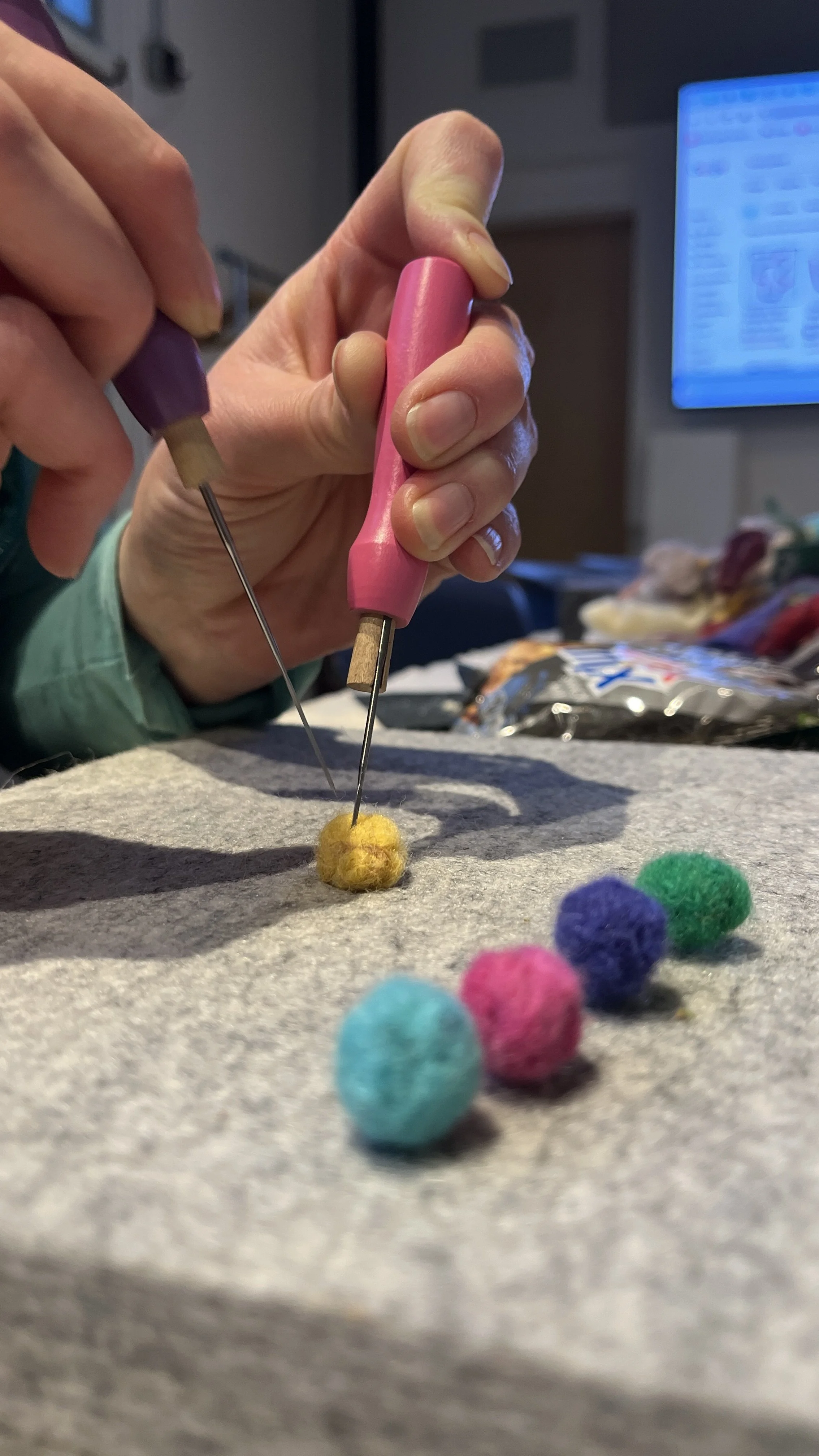 Creative Happy Hour! Felted Garlands