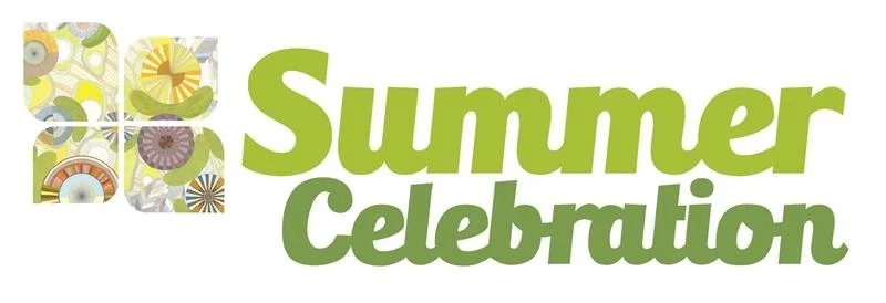 Summer Arts & Culture Celebration logo with Pattie Lee Becker art