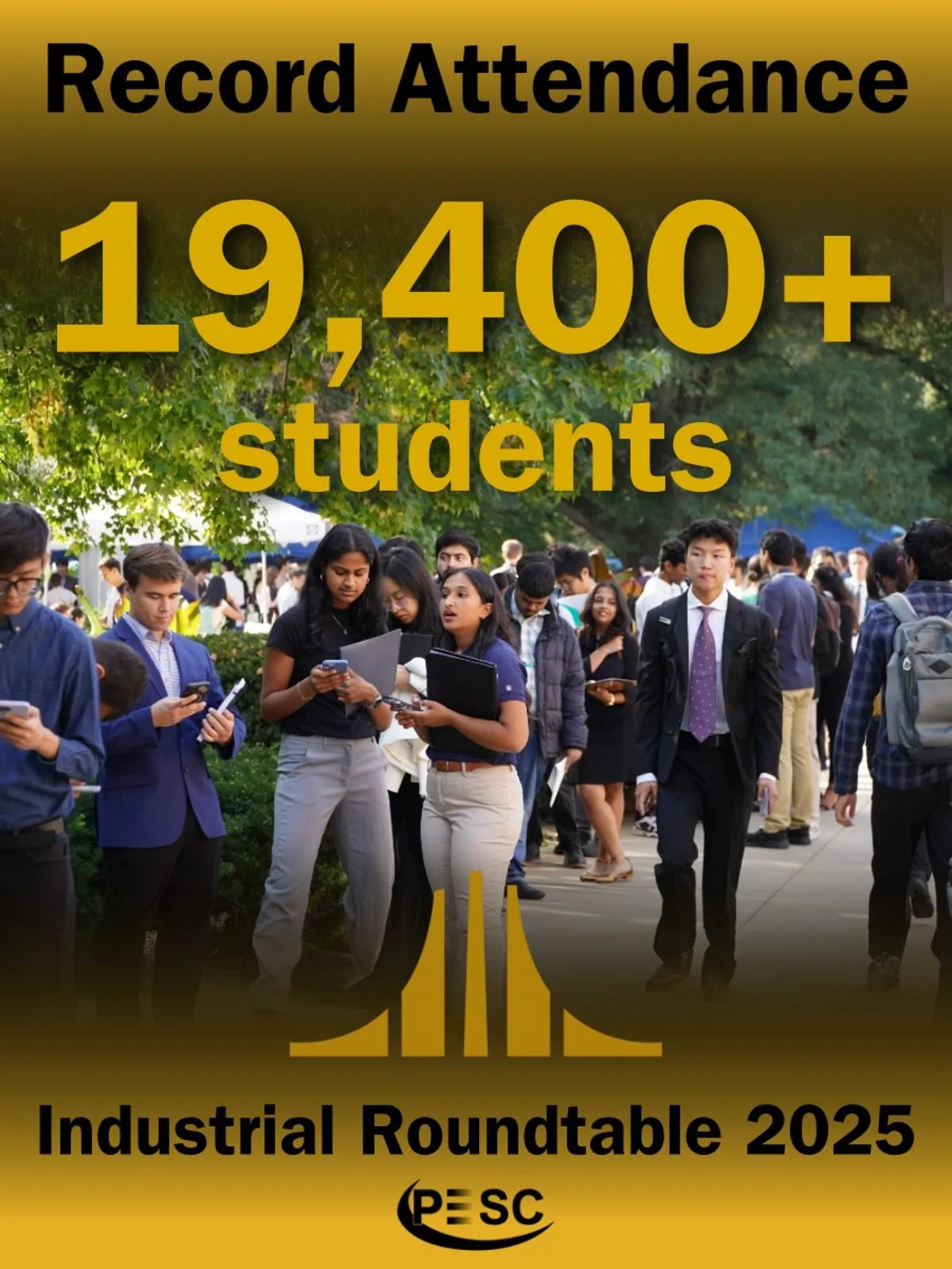 🏆 IR 2025 has officially set a new record with more than 19,400 students in attendance! 🏆 

This milestone highlights the incredible scale and impact of IR as one of the nation&rsquo;s largest student-run career fairs, connecting Purdue STEM studen