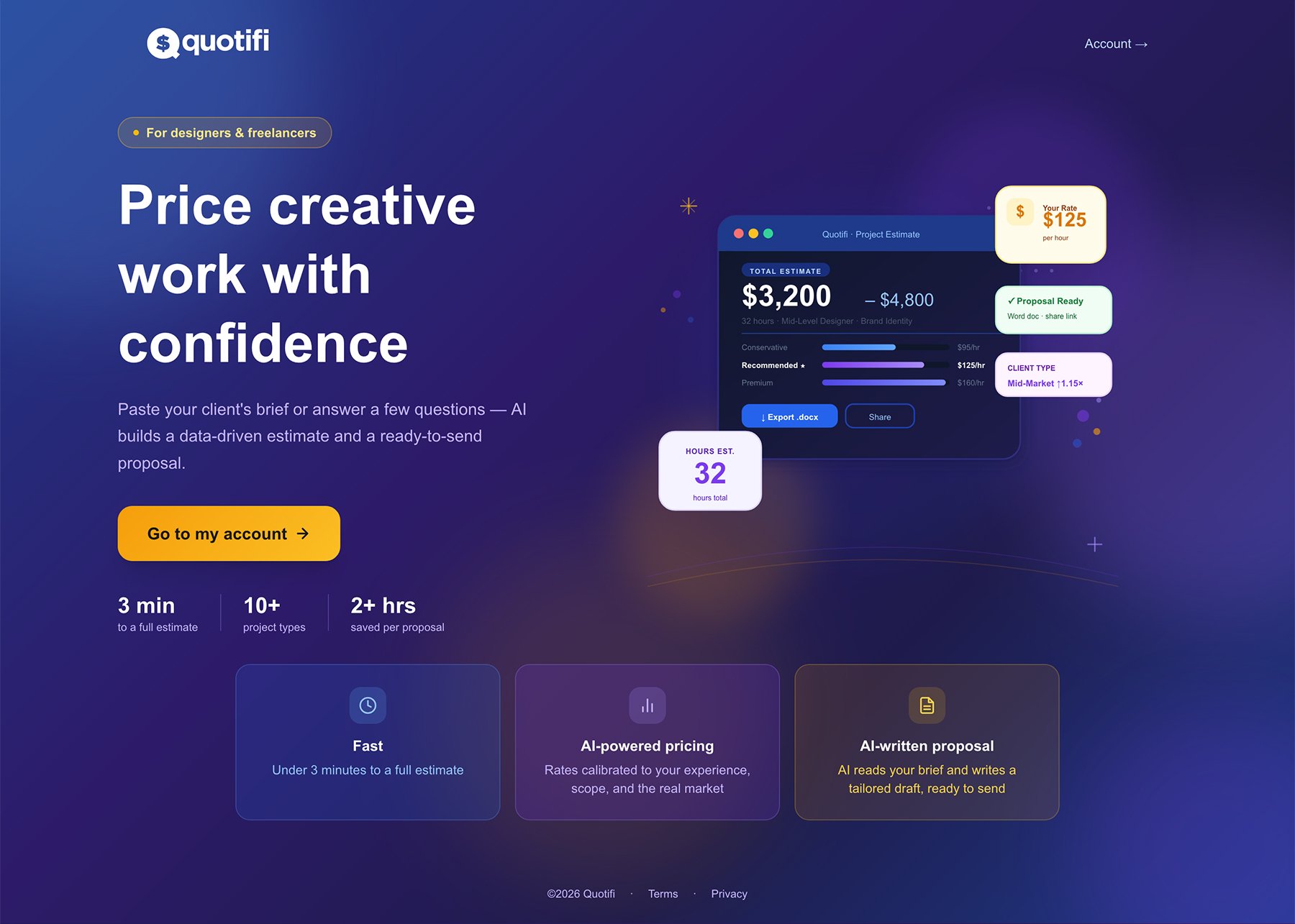 quotifi.app home page