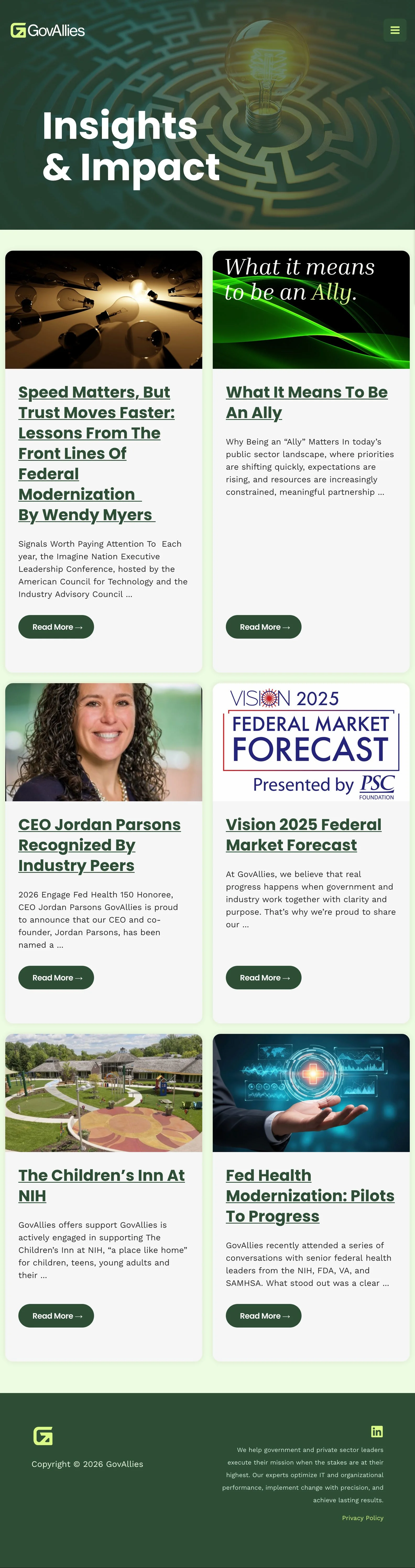 Gov Allies website Blog Page