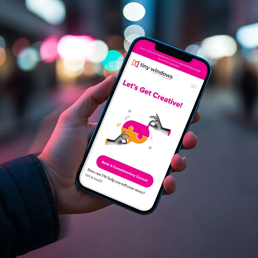 Tiny Windows Consulting Website on mobile