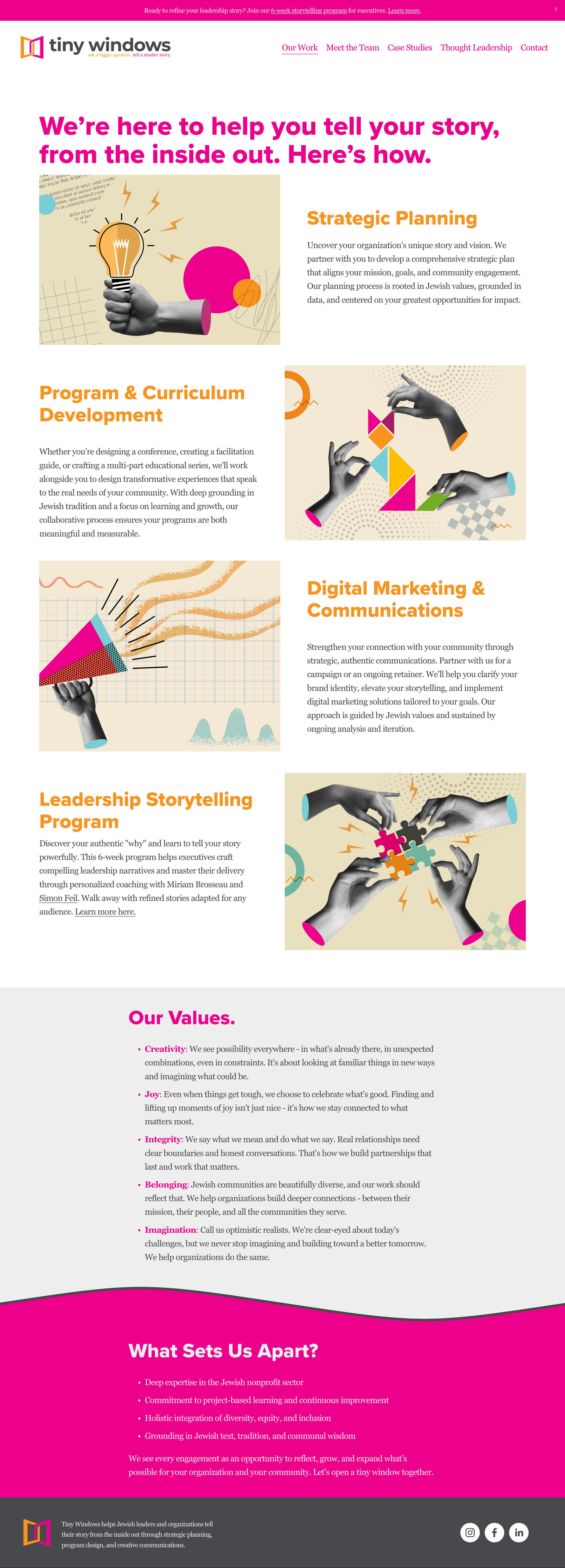 Tiny Windows Consulting website screenshot