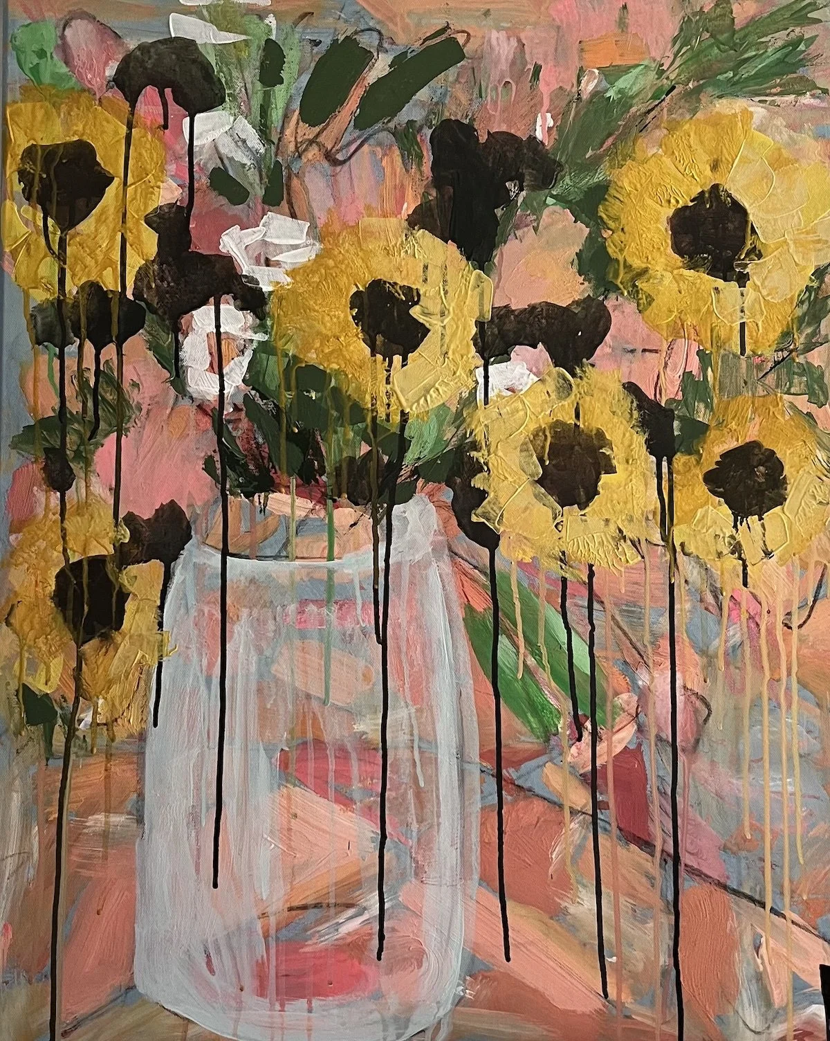 sunflowers in a vase