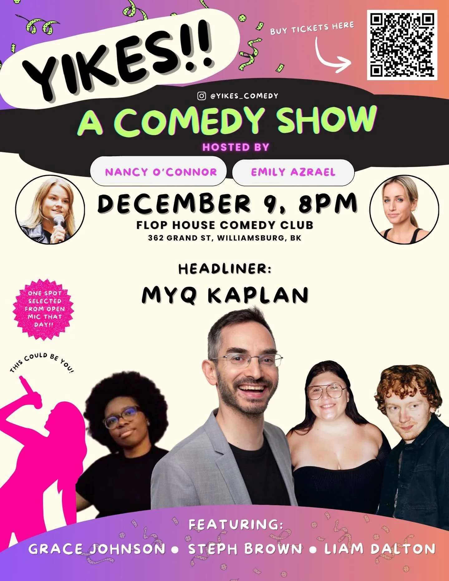 EXCITING HEADLINER ALERT: We&rsquo;re so pumped to now have Myq Kaplan as our headliner next week 12/9 8pm @flophousecomedyclub. Tix in bio!! You don&rsquo;t want to miss this.

#standup #comedy #brooklyn