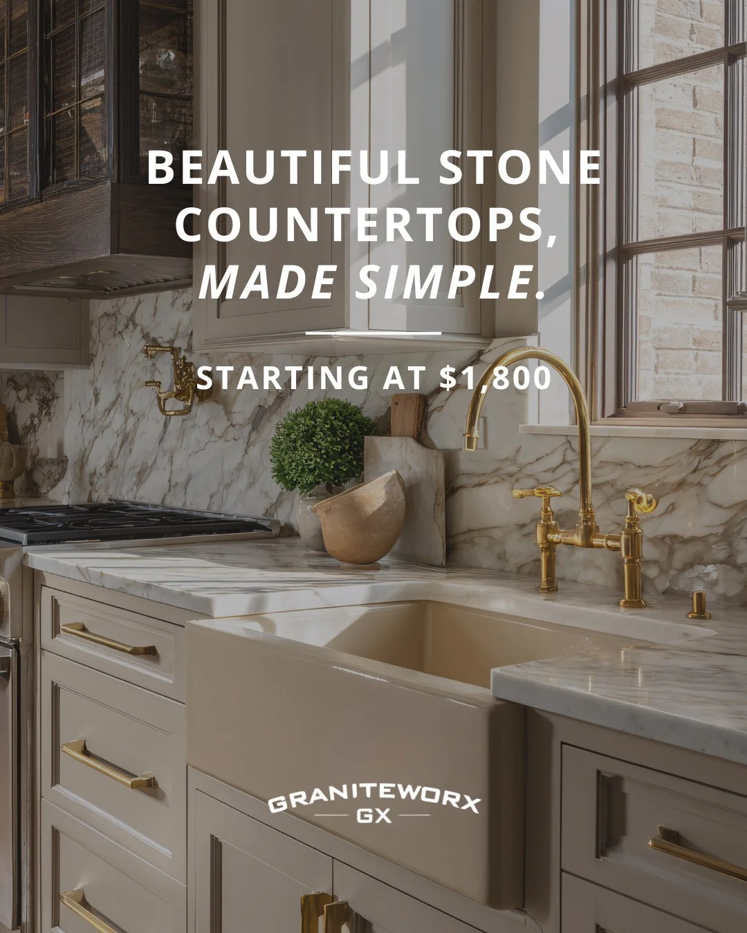 Planning a kitchen renovation this year? ⁠
⁠
Graniteworx makes choosing stone countertops easy - from selection to installation, all under one roof.⁠
⁠
Current kitchen pricing: ⁠
✔ Complete countertop installation ⁠
✔ Starting at $1,800 (2 cm) ⁠
✔ $2