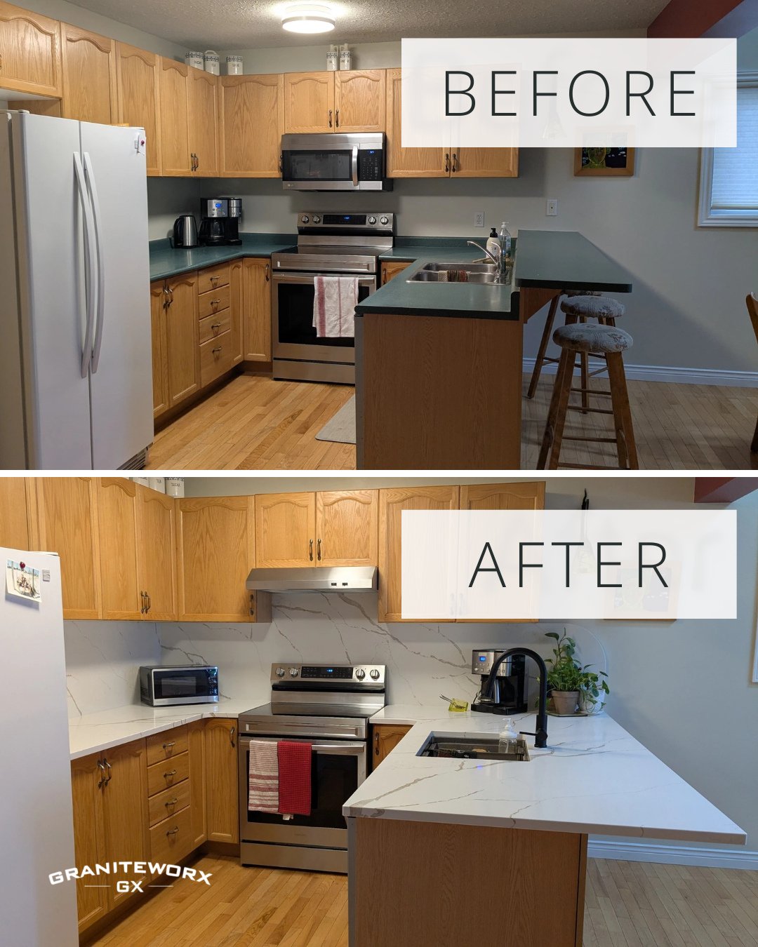 ⭐️⭐️⭐️⭐️⭐️ "We recently had our kitchen counters replaced by Graniteworx, and the entire experience was outstanding from start to finish. The team was professional, knowledgeable, and incredibly helpful throughout the selection and installation 