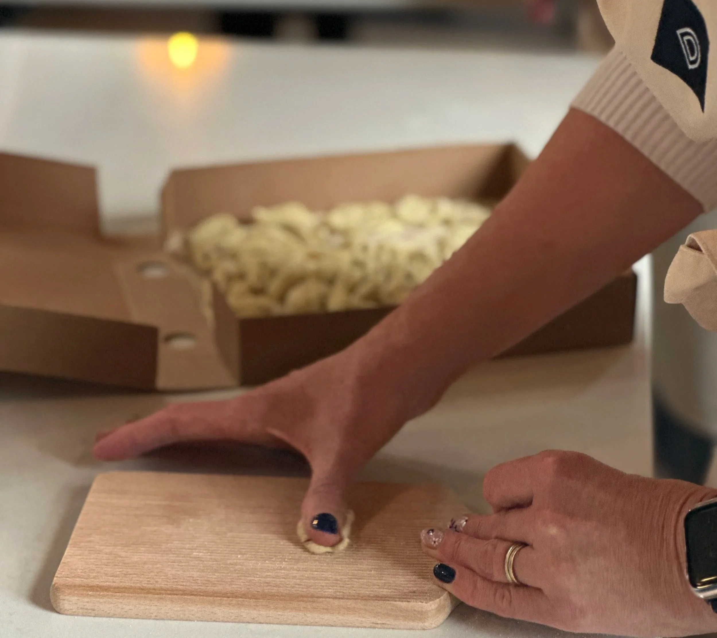 Hand-made gnocci being made at Devour at the dyehouse in Huddersfiled
