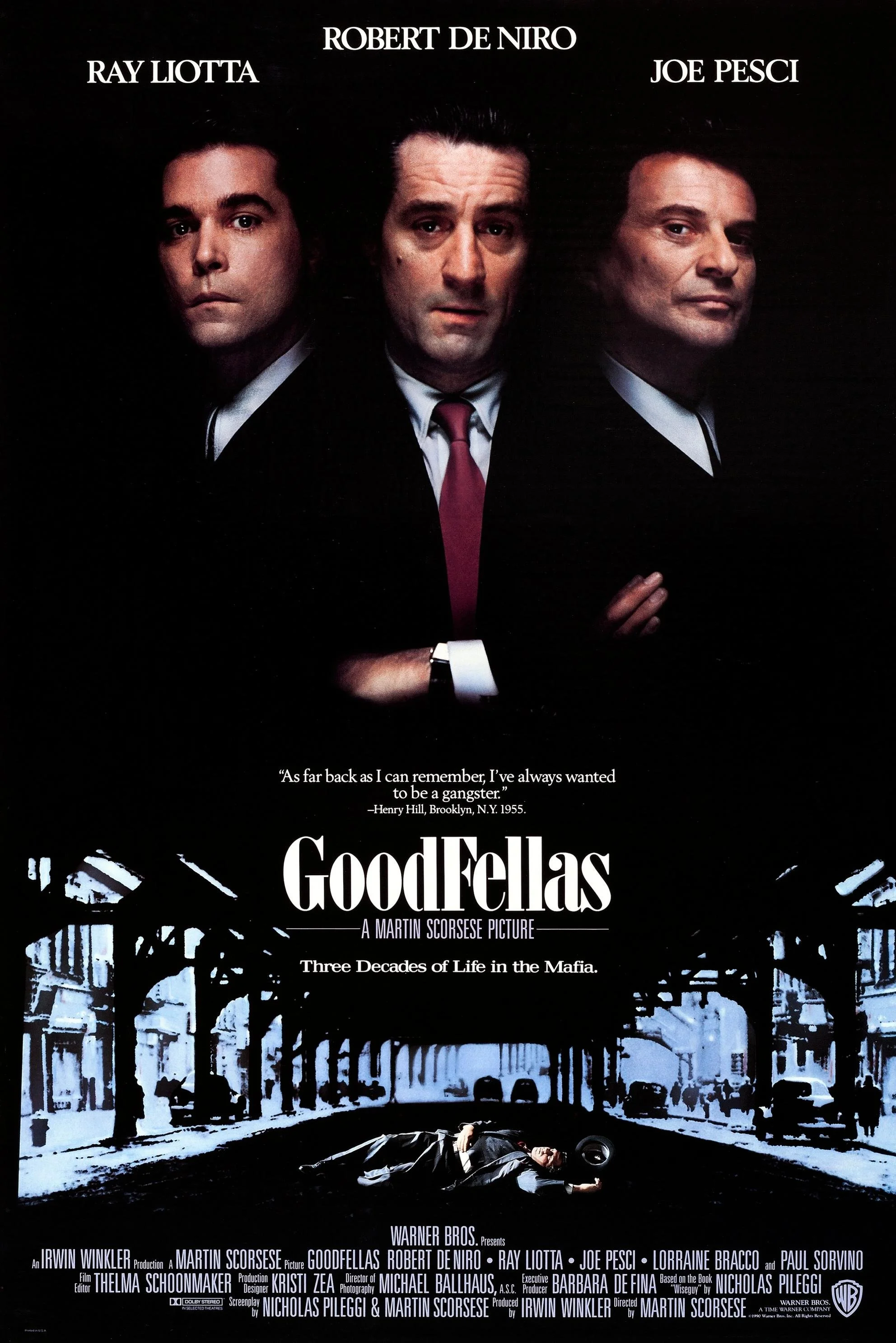 Iconic Goodfellas movie poster, bold and high-energy — a perfect match for indulgent wood-fired pizza and a laid-back night in.