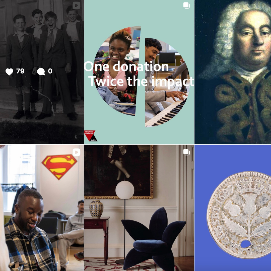 A screenshot of the Foundling Museum's Instagram page.