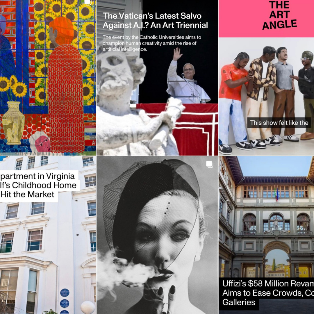 A screenshot of Artnet's Instagram