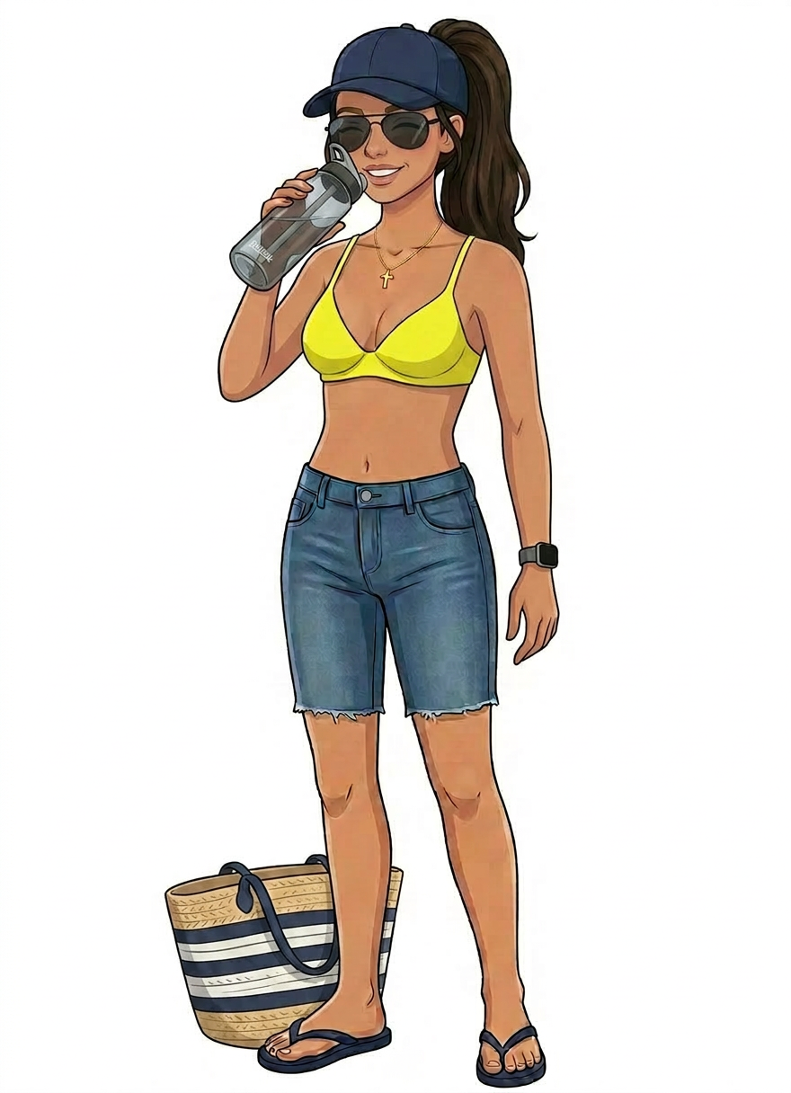 Gabby - Beach Day - Water Bottle - Happy.png