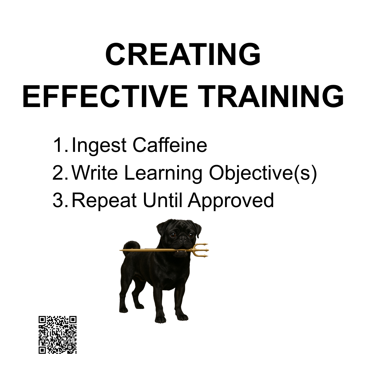 Coaster — "Creating Effective Training" Set of 4 | Funny Training Checklist Coasters