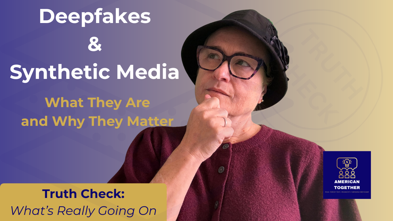 TRUTH CHECK — Deepfakes &amp; Synthetic Media: What They Are and Why They Matter