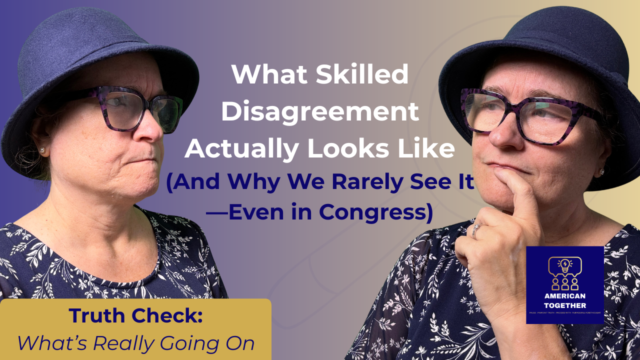 TRUTH CHECK — What Skilled Disagreement Actually Looks Like (And Why We Rarely See It—Even in Congress)