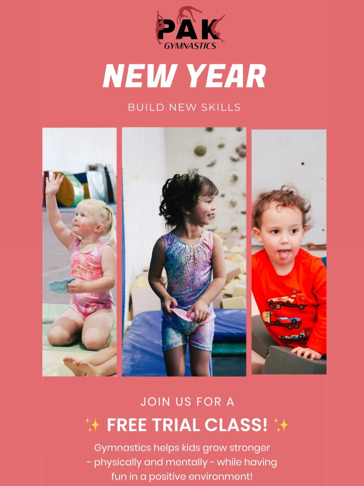 Step into the New Year with PAK Gymnastics where we are building more than gymnastics&hellip; We&rsquo;re building confidence and new skills for life! 

#pakgymnastics #gymnastics #lehiutah #preschoolgymnastics #recgymnastics